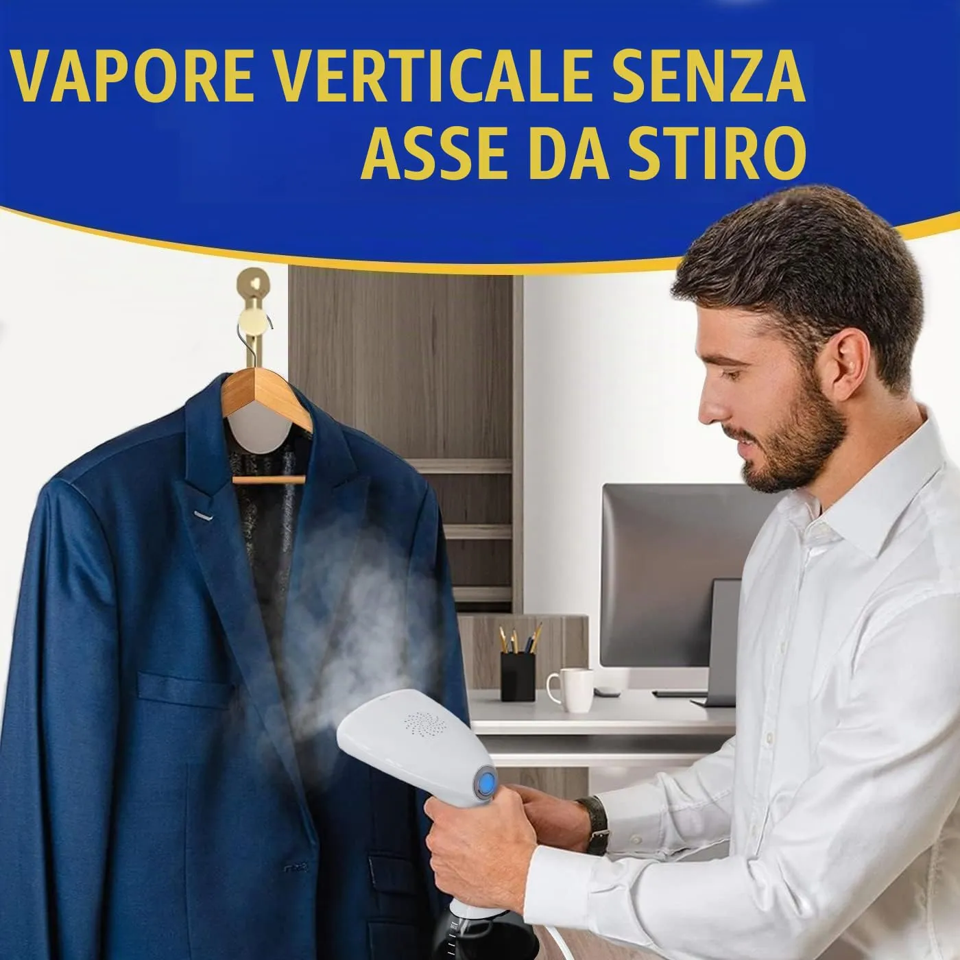 Rolipo Ferro da Stiro Verticale, Serbatoio Acqua 400ml, Vapore 30g/min, Cavo 2.1m - immagine 2