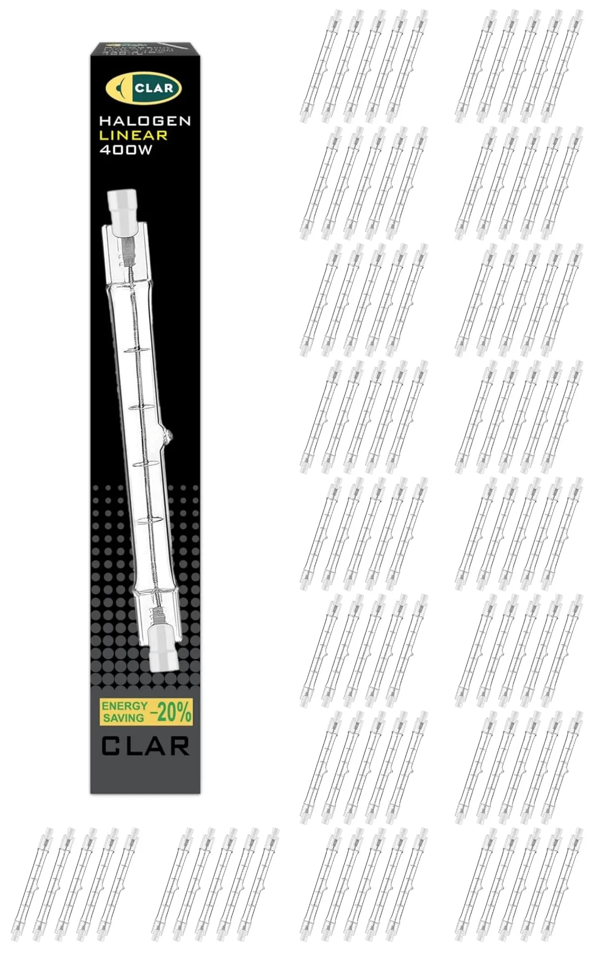 CLAR Lampadina Alogena R7S 400W 118mm (Pack 100) - immagine 1