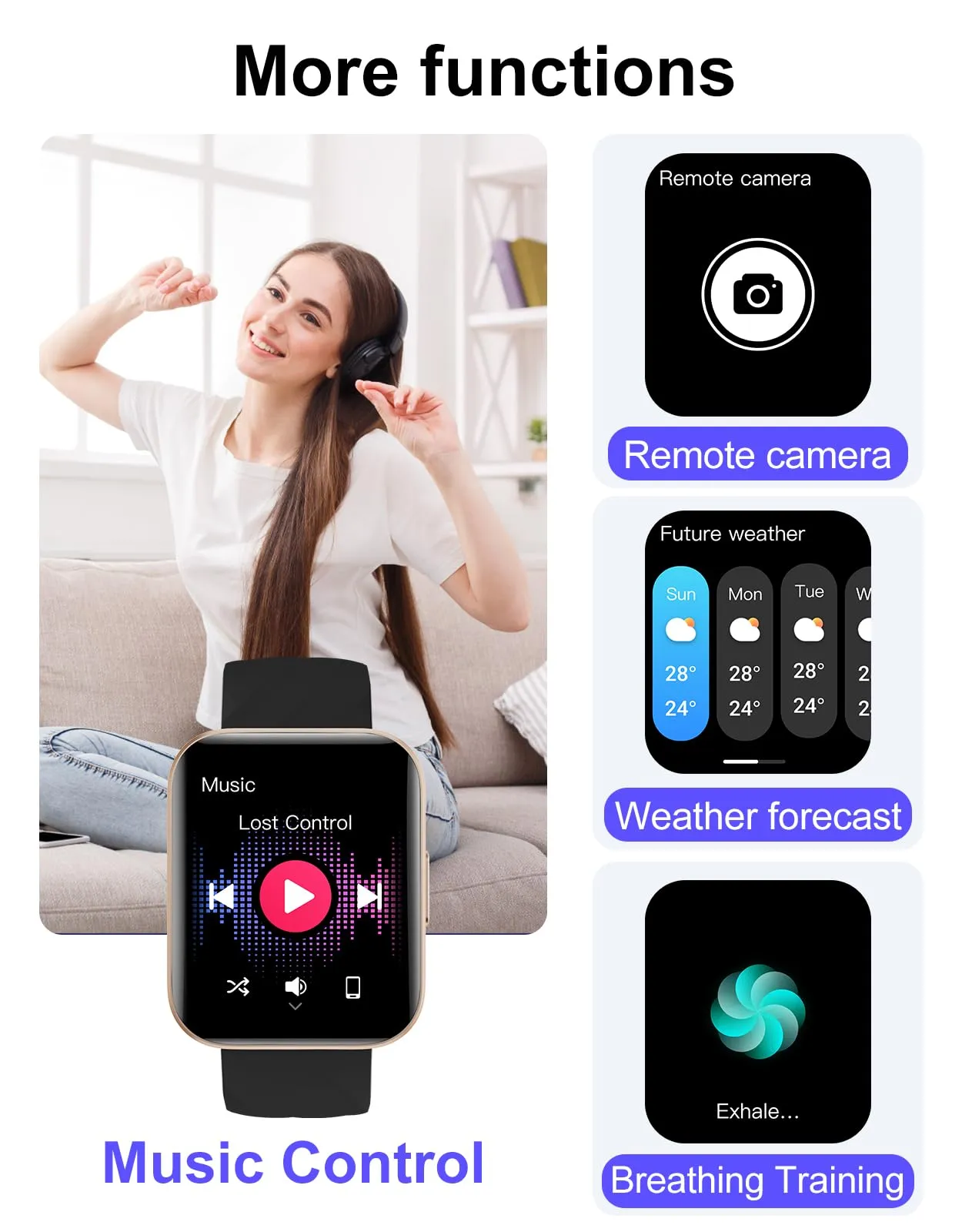 Dakofied Smartwatch Bluetooth 5.4, Display AMOLED 1.83 Pollici, Cardiofrequenzimetro, Saturimetro, IP68, Compatibile con Android e iOS - immagine 7