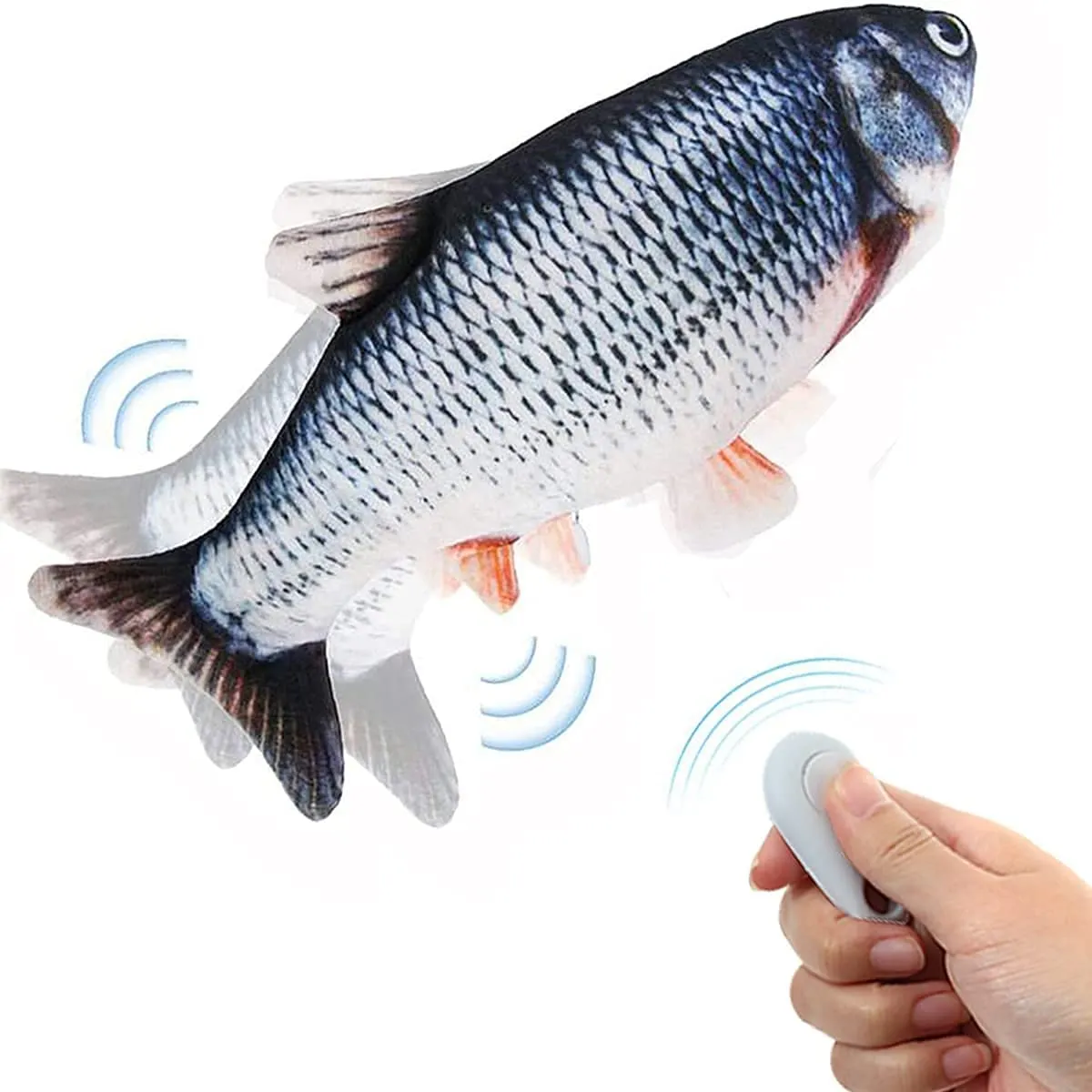 Nepfaivy Giocattolo Interattivo per Gatti, Pesce Elettrico con Erba Gatta e Telecomando - immagine 1