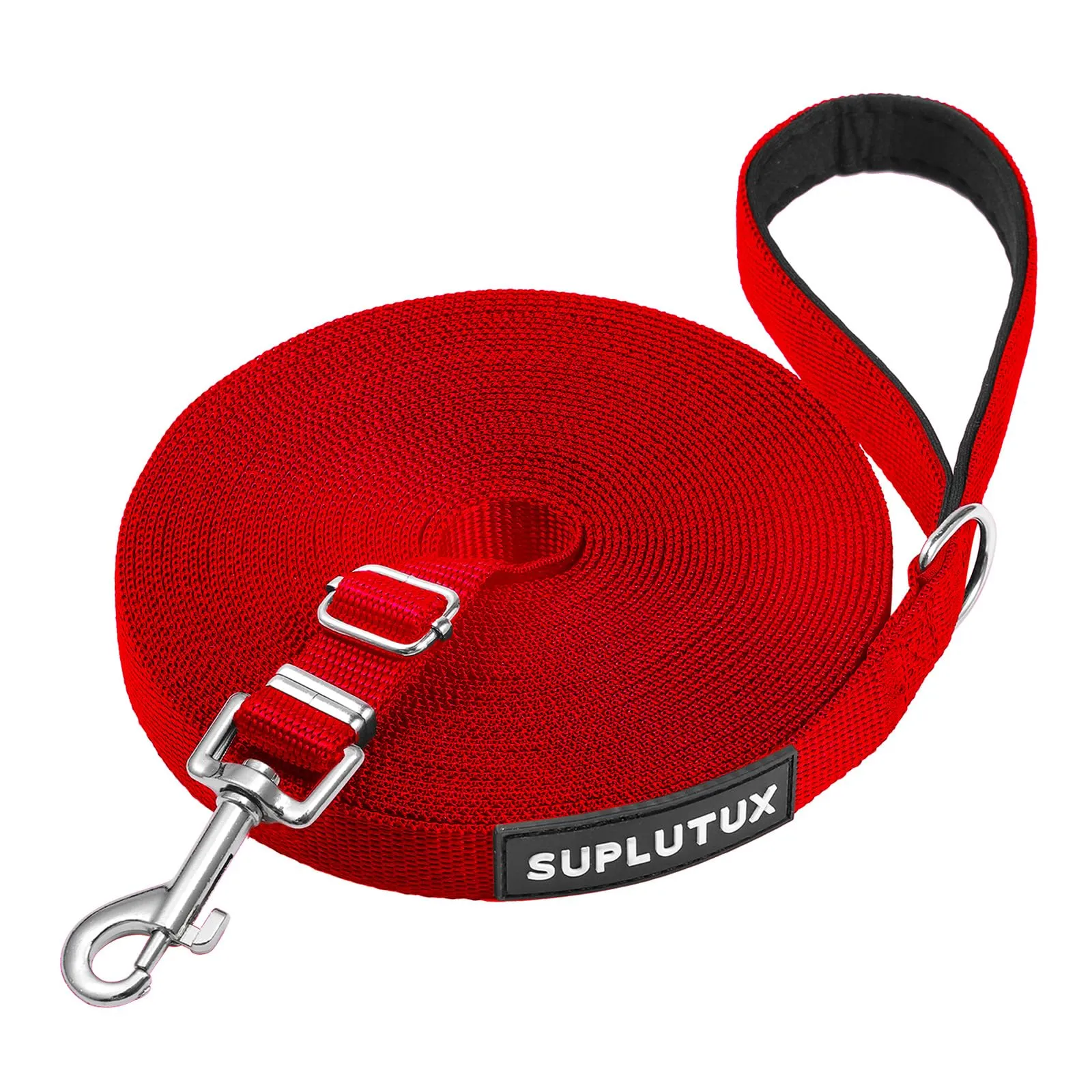 SuplutuX Guinzaglio Addestramento Regolabile per Cani, 30m, Rosso - immagine 1