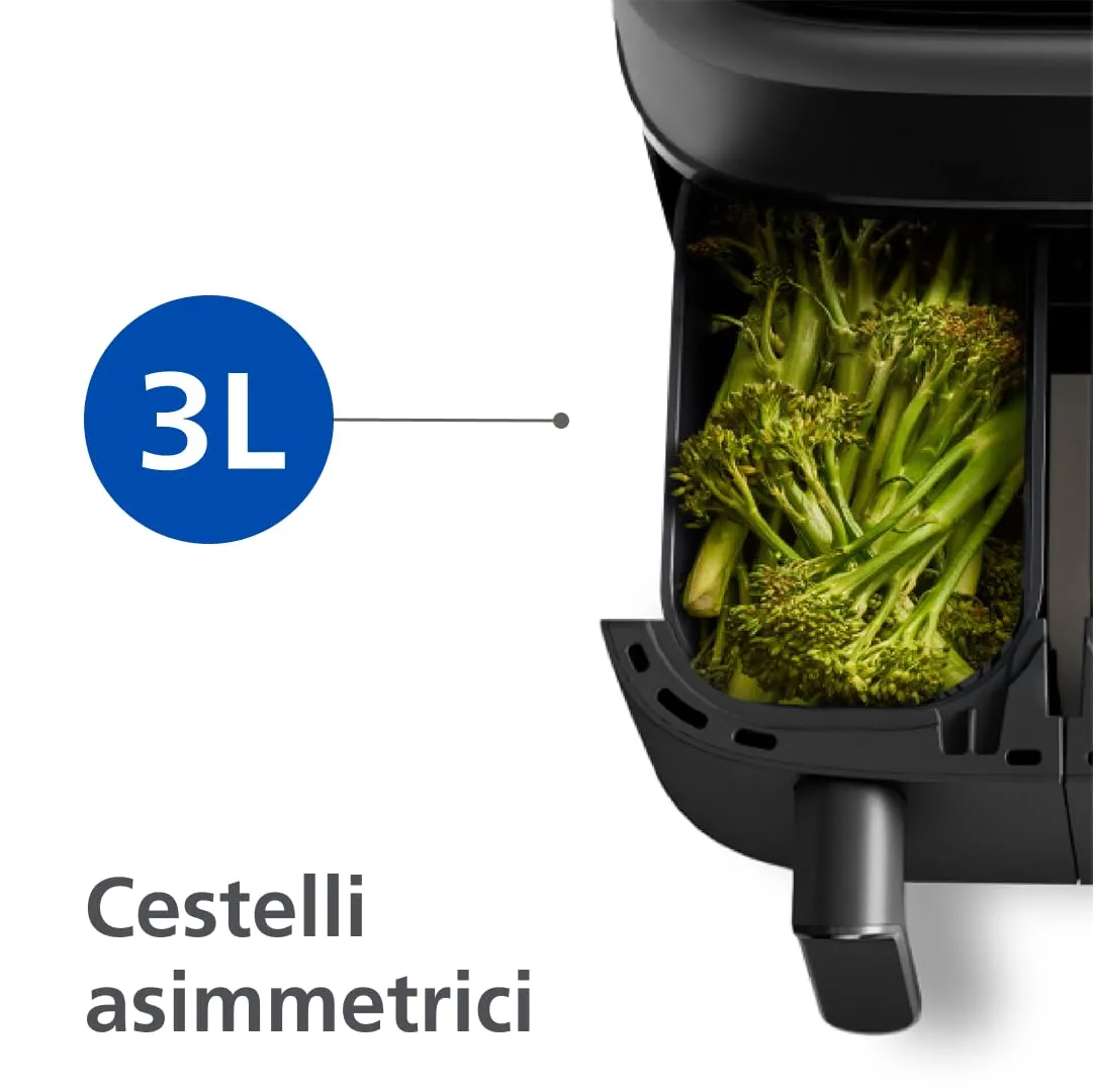 Philips Airfryer 3000 Dual Basket 9L (3L + 6L) NA350/00 - immagine 3