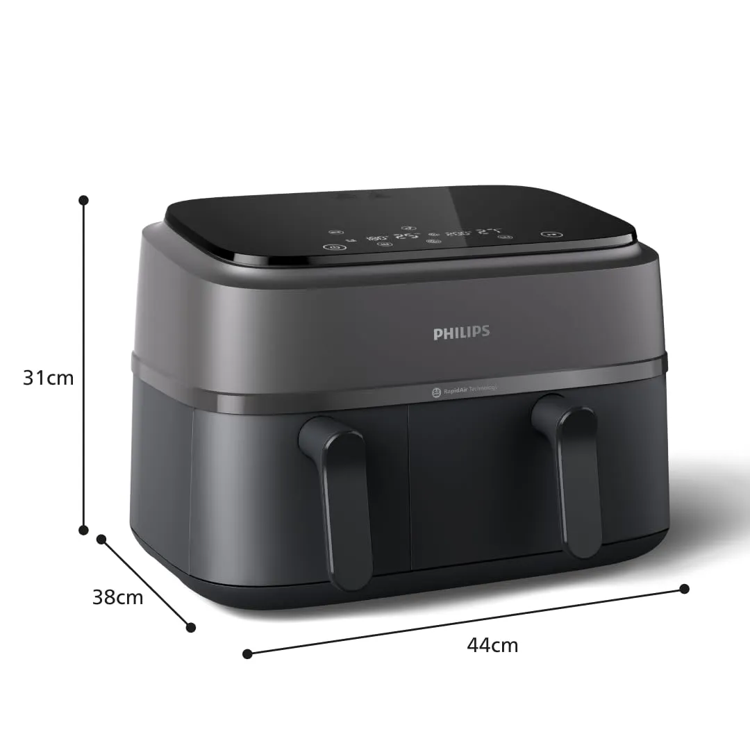 Philips Airfryer 3000 Dual Basket 9L (3L + 6L) NA350/00 - immagine 8