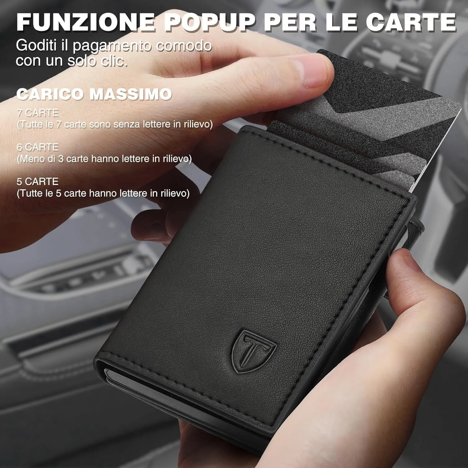TEEHON Portafoglio Uomo Slim in Pelle con Protezione RFID - immagine 4