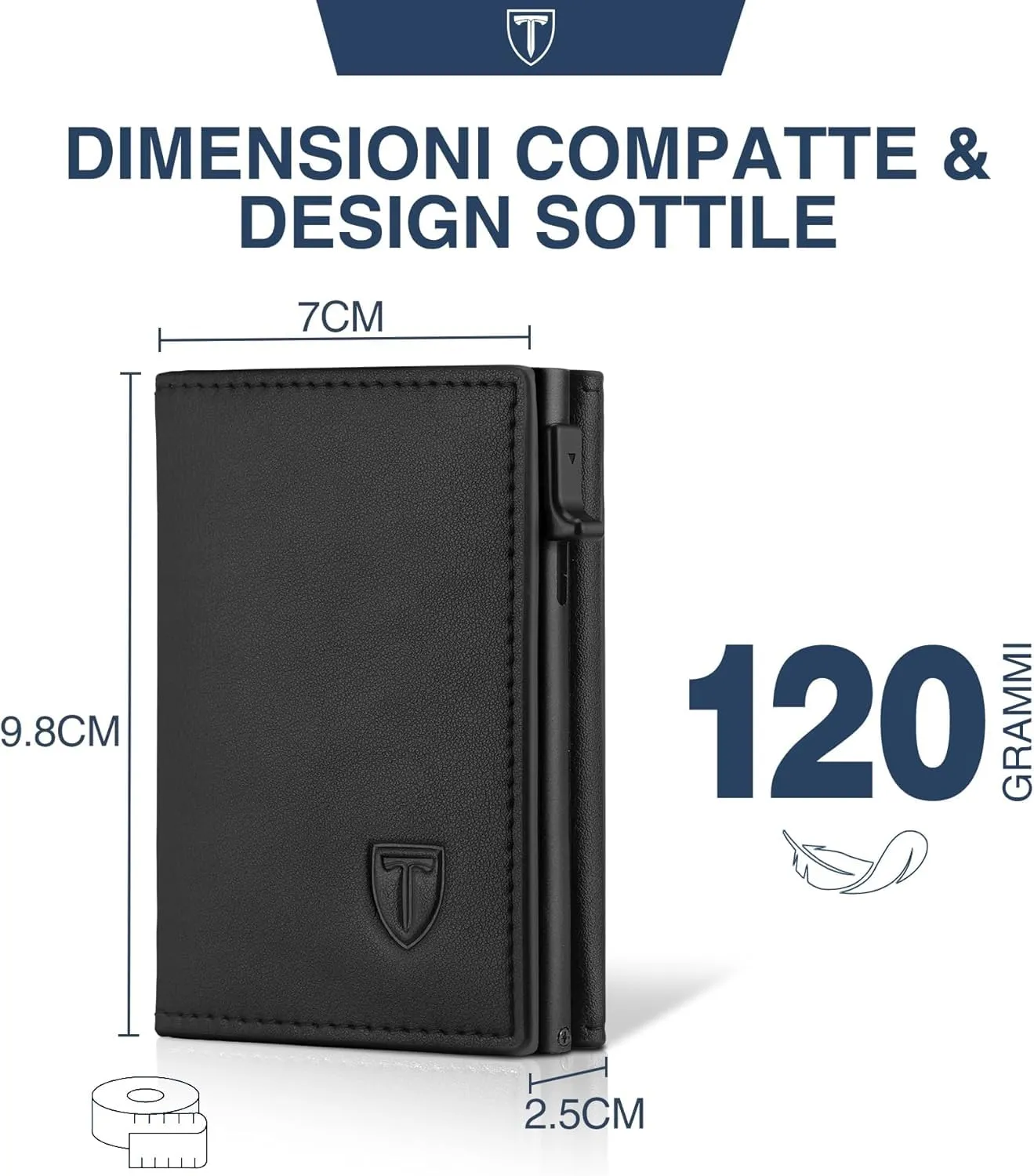 TEEHON Portafoglio Uomo Slim in Pelle con Protezione RFID - immagine 5
