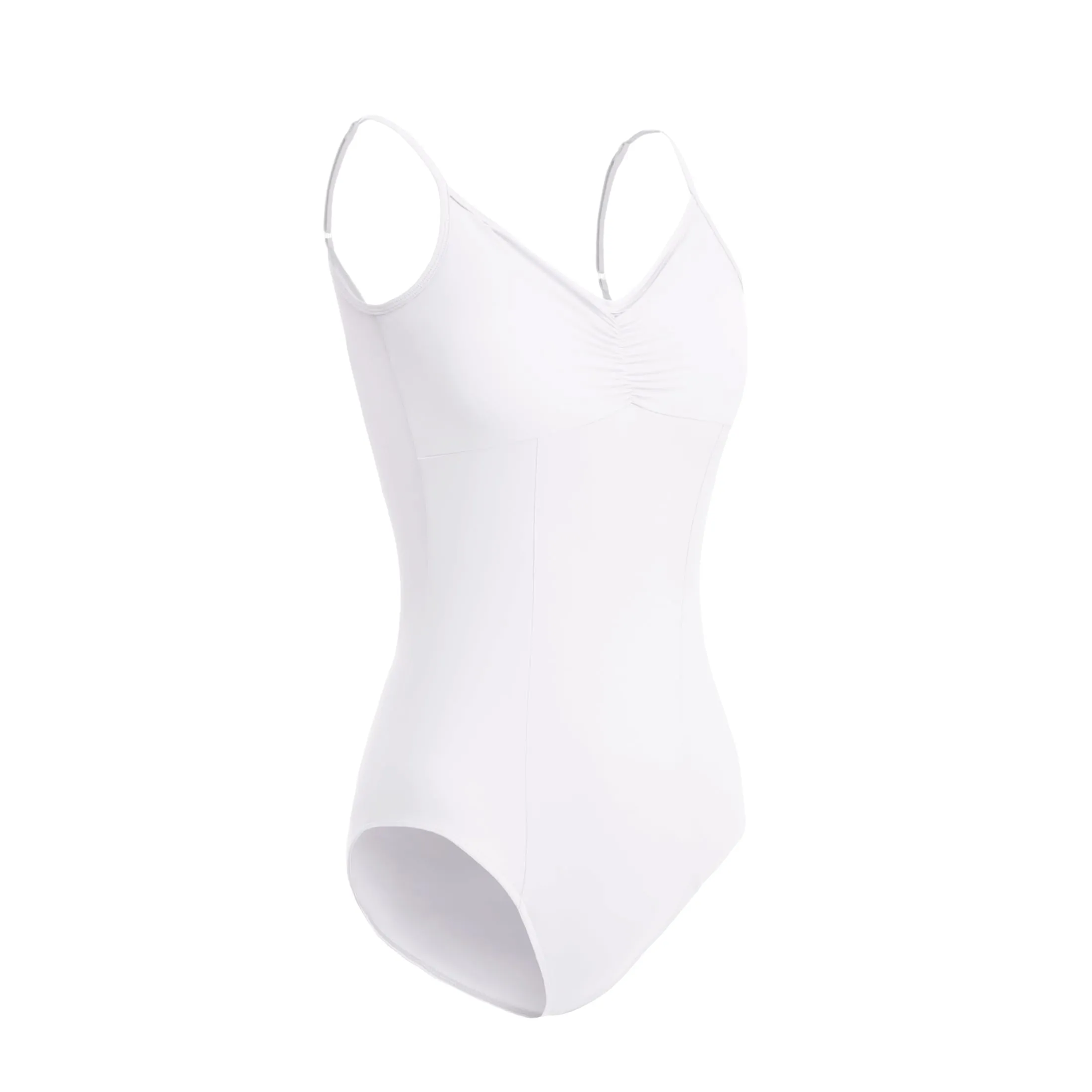 ZYXWVU Body Danza Classica Donna con Spalline Regolabili, C20, Bianco, XL - immagine 3