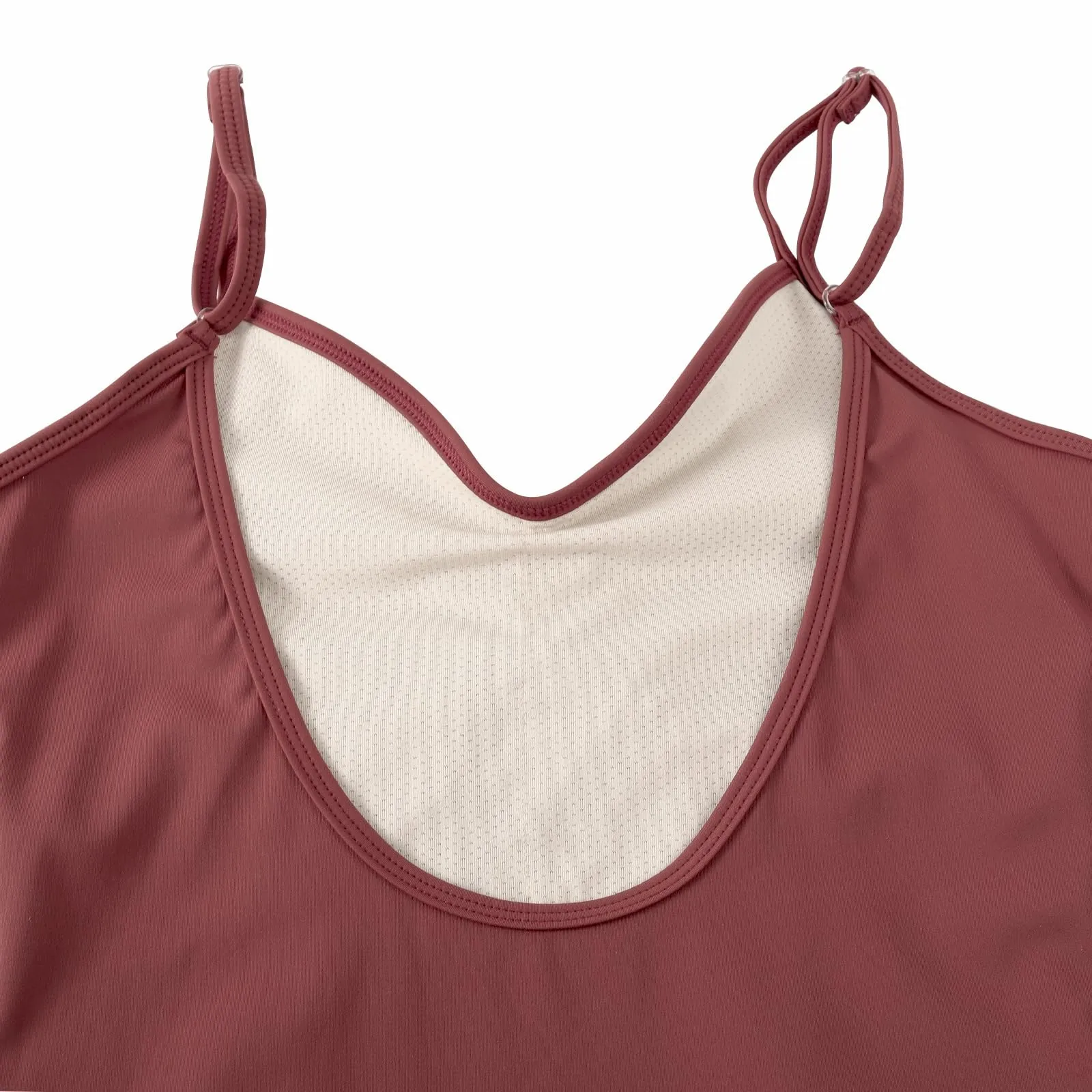 ZYXWVU Body Danza Classica Donna con Spalline Regolabili, C20-Rosso, L - immagine 6