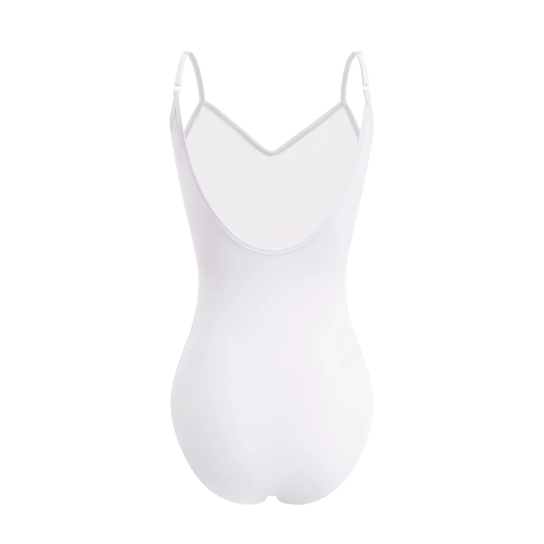 ZYXWVU Body Danza Classica Donna con Spalline Regolabili, C20-Bianco, M - immagine 2