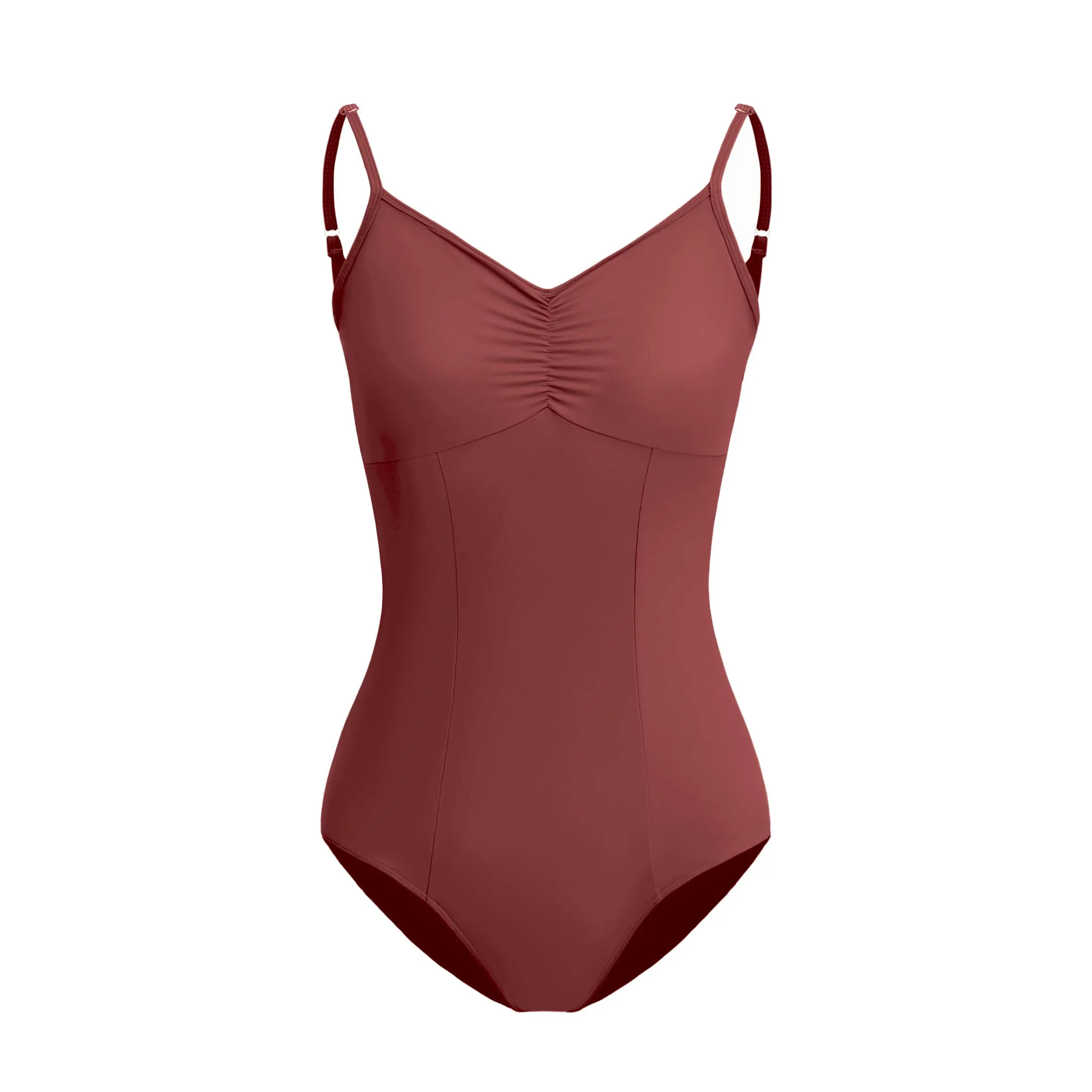 ZYXWVU Body Danza Classica Donna con Spalline Regolabili, C20-Rosso, XL - immagine 1
