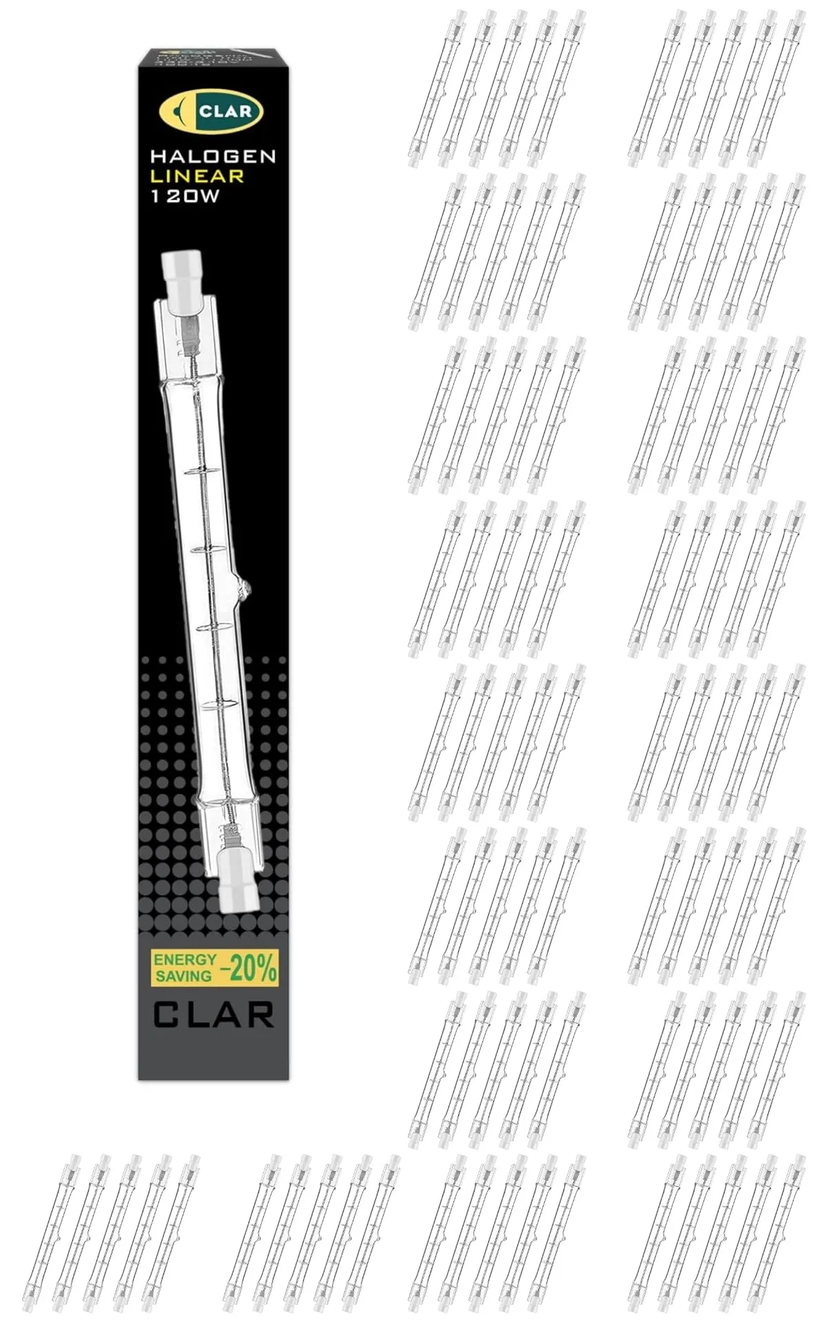 CLAR Lampadina Alogena R7S 120W 118mm (Pack 100) - immagine 1