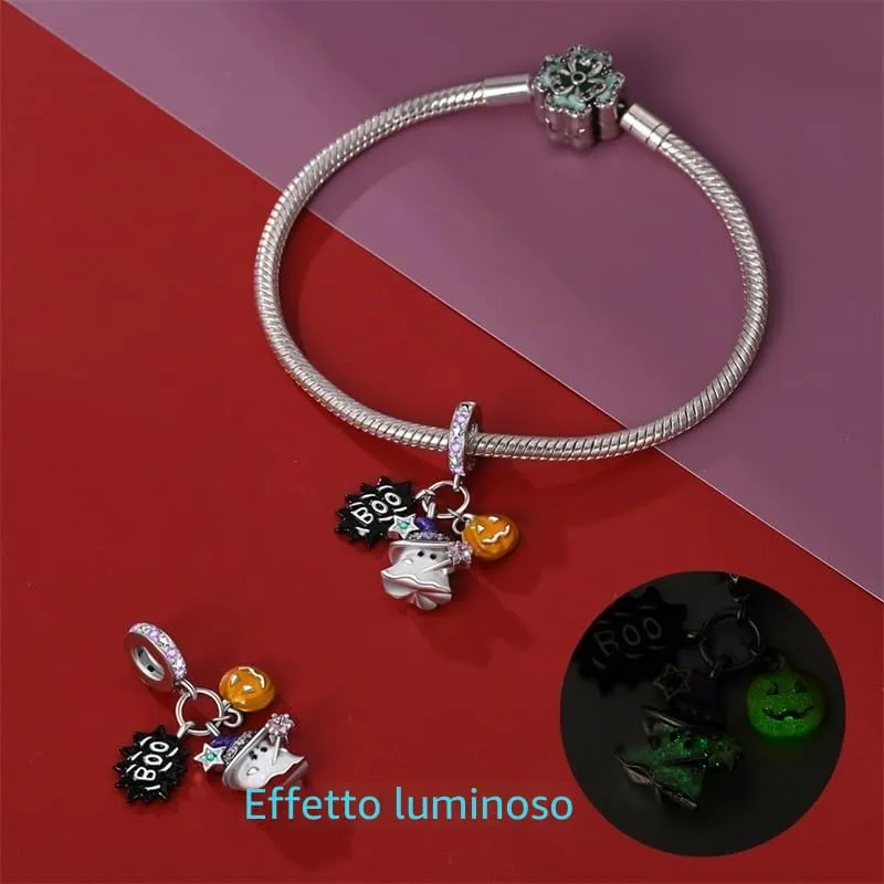 TINSLO Bead Charm Ciondolo Argento Sterling 925 con Cubic Zirconia per Braccialetti e Collane Europei - immagine 3