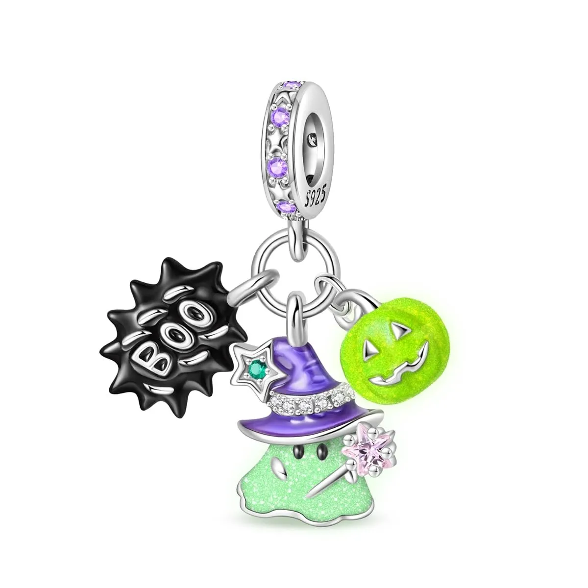 TINSLO Bead Charm Ciondolo Argento Sterling 925 con Cubic Zirconia per Braccialetti e Collane Europei - immagine 4