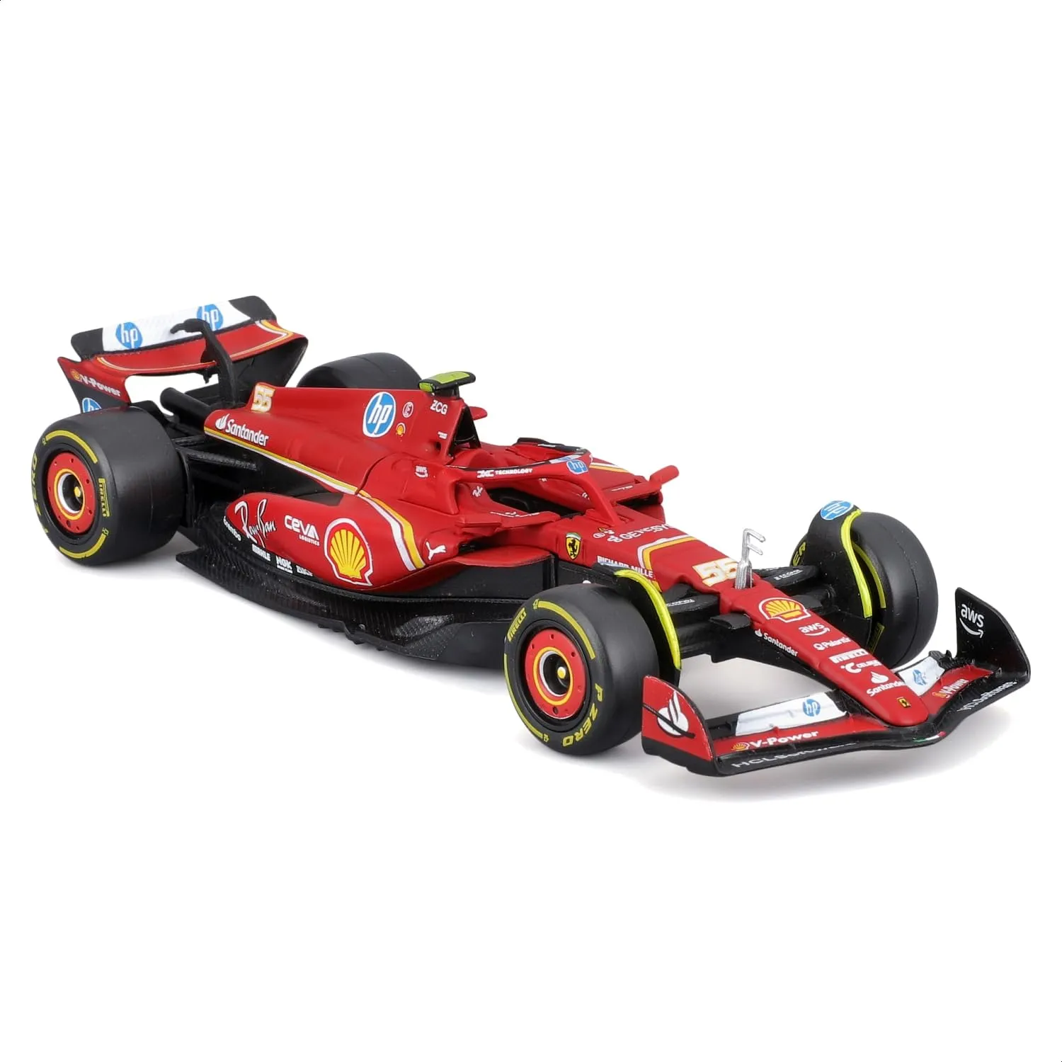 Bburago Ferrari SF-24 #55 Sainz 1:43 Diecast Model Car - immagine 2