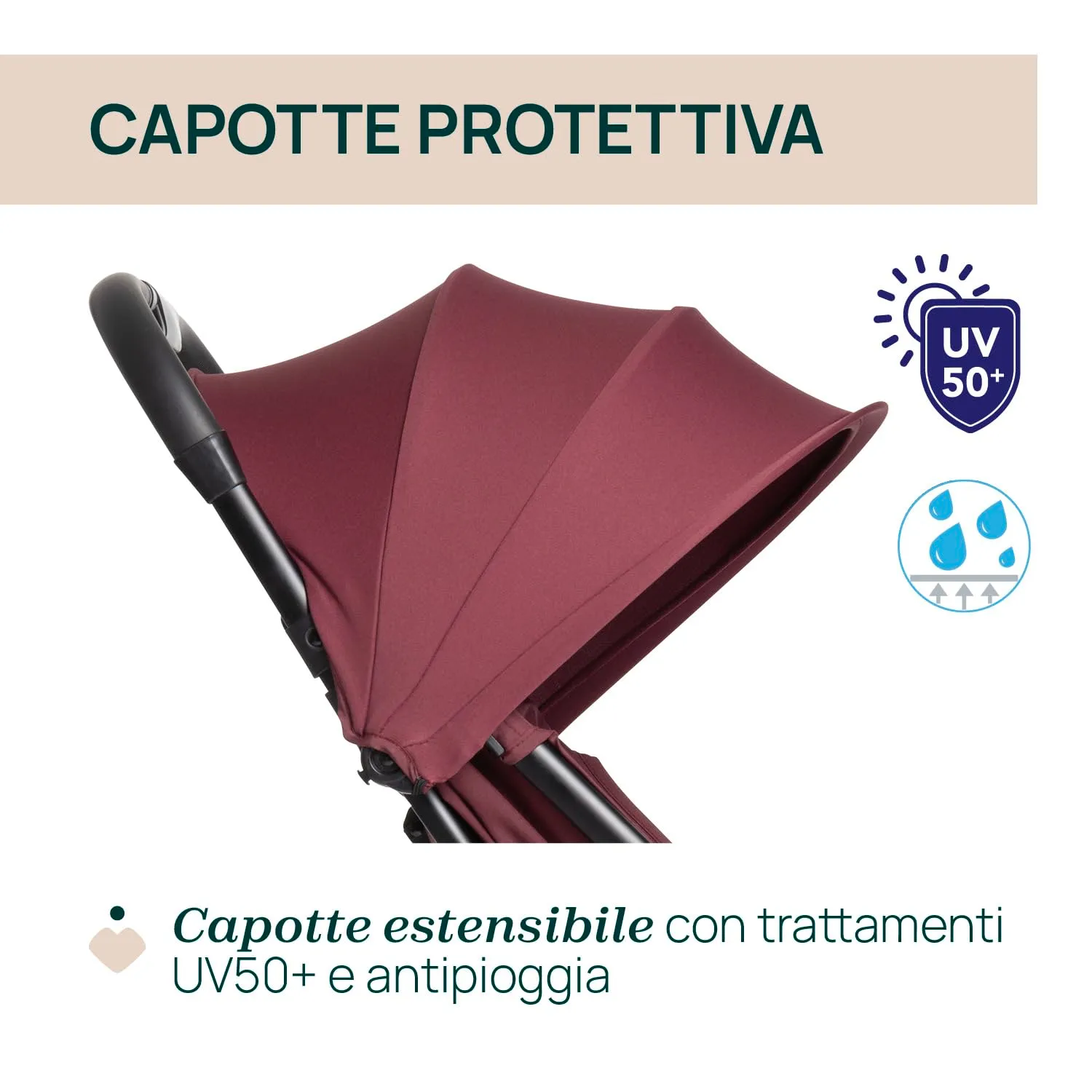 Chicco Urbino Passeggino 0-22 Kg, Rosso - immagine 4