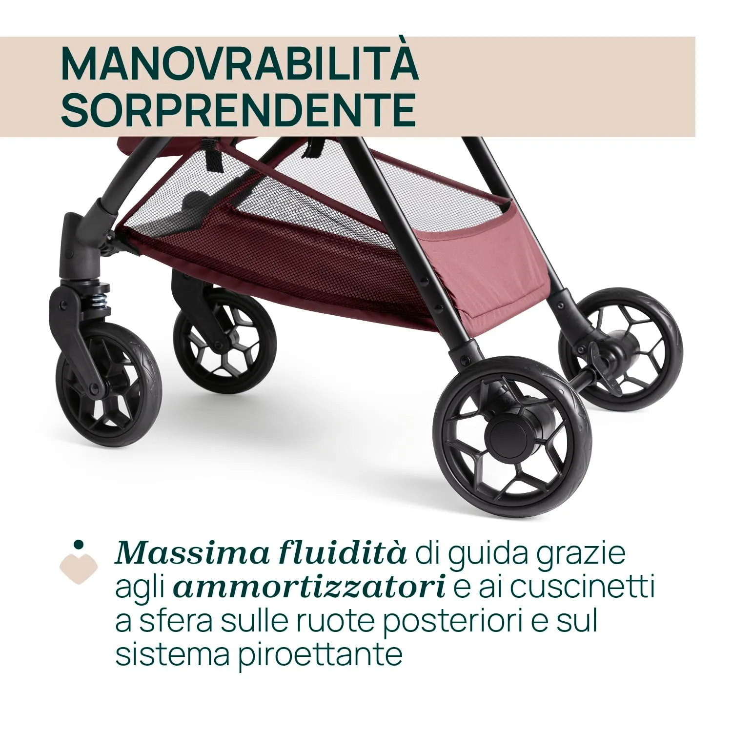 Chicco Urbino Passeggino 0-22 Kg, Rosso - immagine 6
