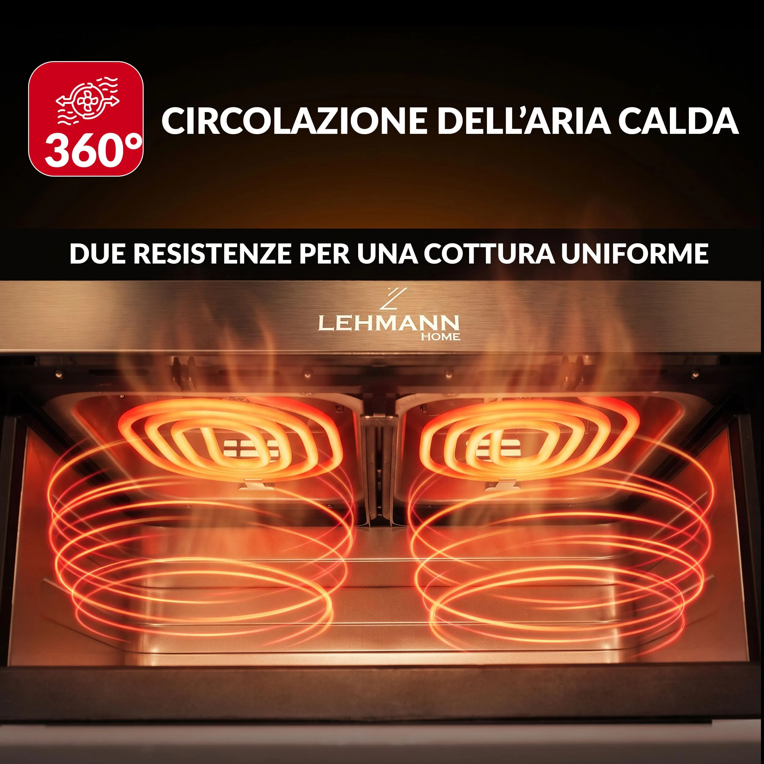LEHMANN Friggitrice ad Aria Doppio Cestello XXL 2400W, 2 Cassetti da 4,5L con Finestra, 12 Programmi, Controllo WiFi e Schermo Touch - immagine 6