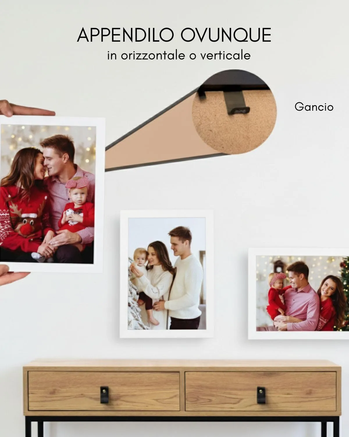 NOOGUI Cornice 40x60, Legno Bianco, Frontale Antiriflesso - immagine 6