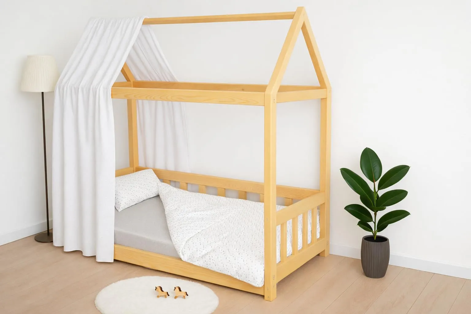 Lovely Hippo Set di Biancheria Letto per Bambini 3 Pezzi, Costellazione Grigia, Letto 80x160cm (Lenzuolo con Angoli 80x160 cm, Copripiumino 120x170 cm, Federa 40x60 cm) - immagine 4
