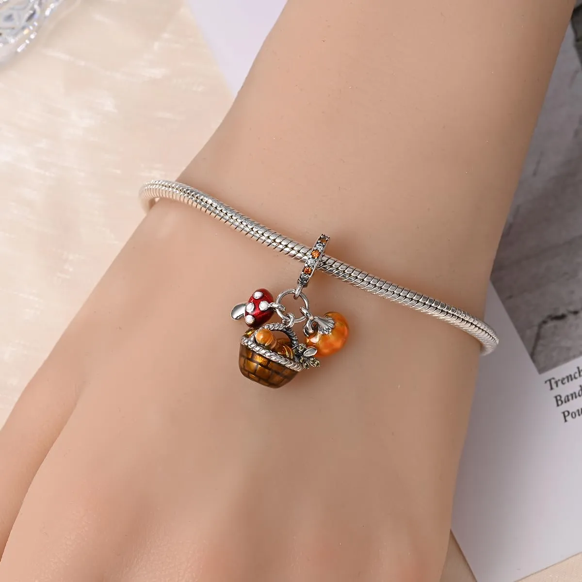 TINSLO Bead Charm in Argento Sterling 925 con Cubic Zirconia per Braccialetti e Collane Europei - immagine 4