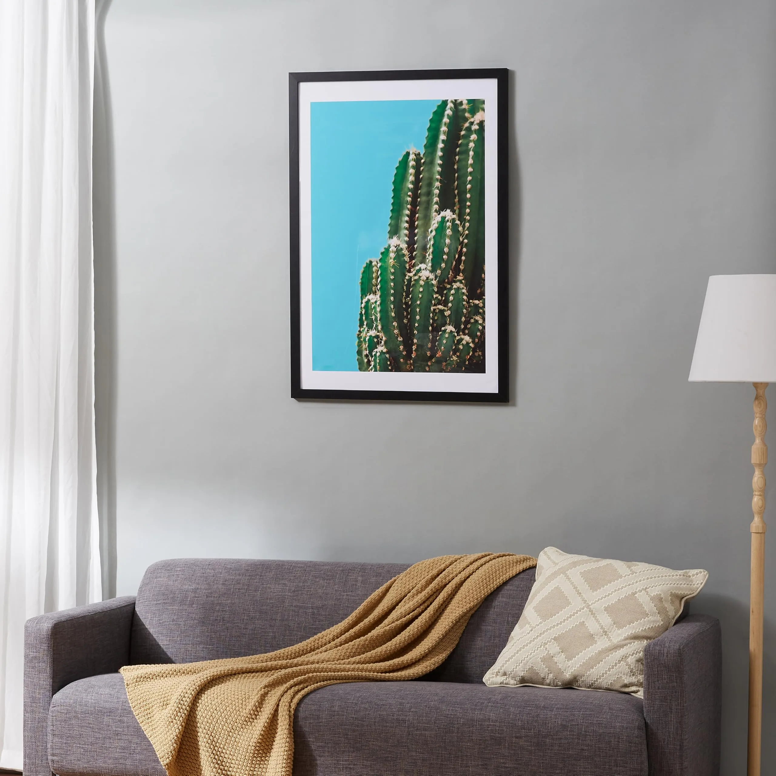 Amazon Basics Cornice Rettangolare in Legno per Poster/Foto, 61 x 91 cm, Nero - immagine 5