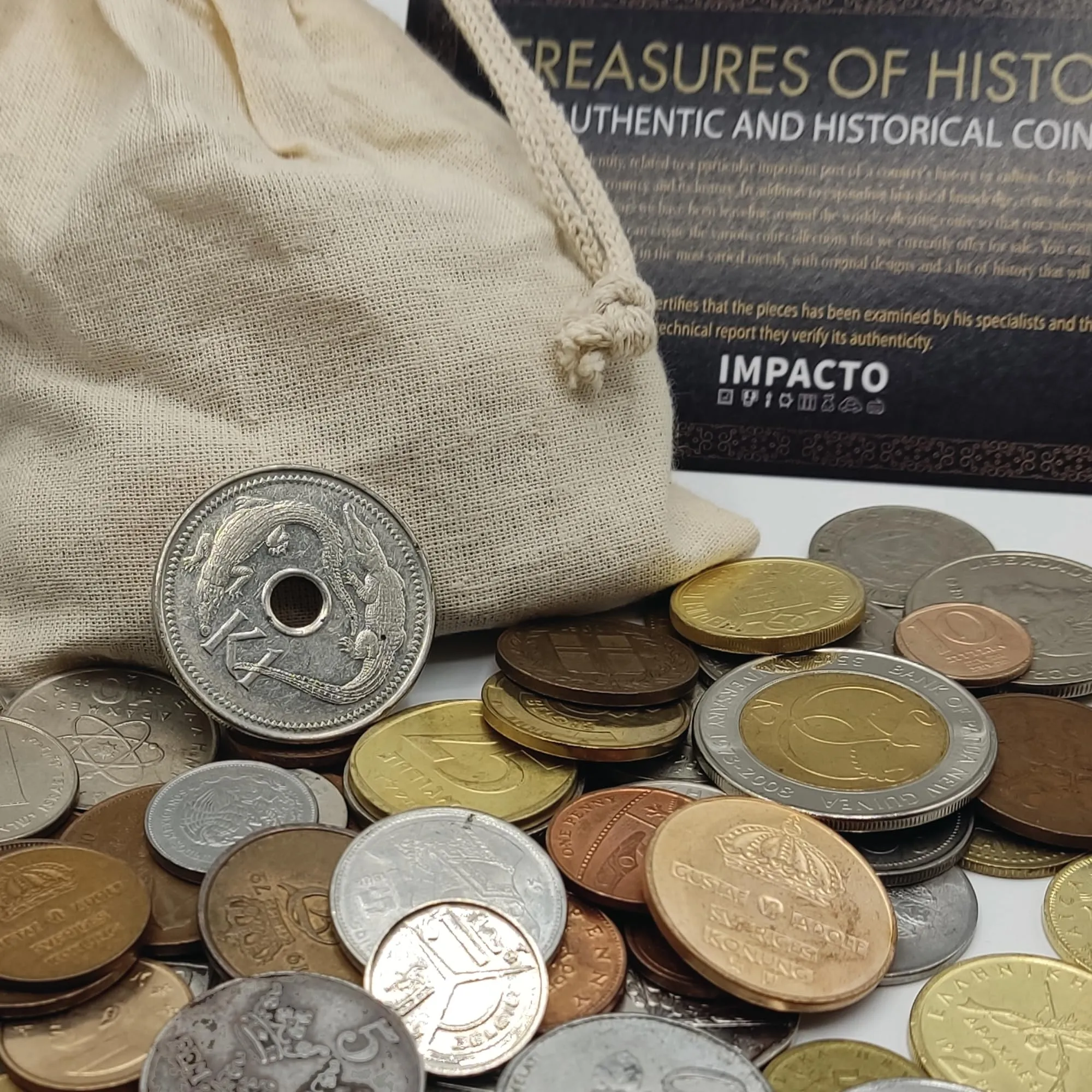 Impacto Coleccionables Collezione di Monete del Mondo Autentiche, 5 Continenti e Tre Secoli (XIX, XX e XXI) con Certificato di Autenticità - immagine 4