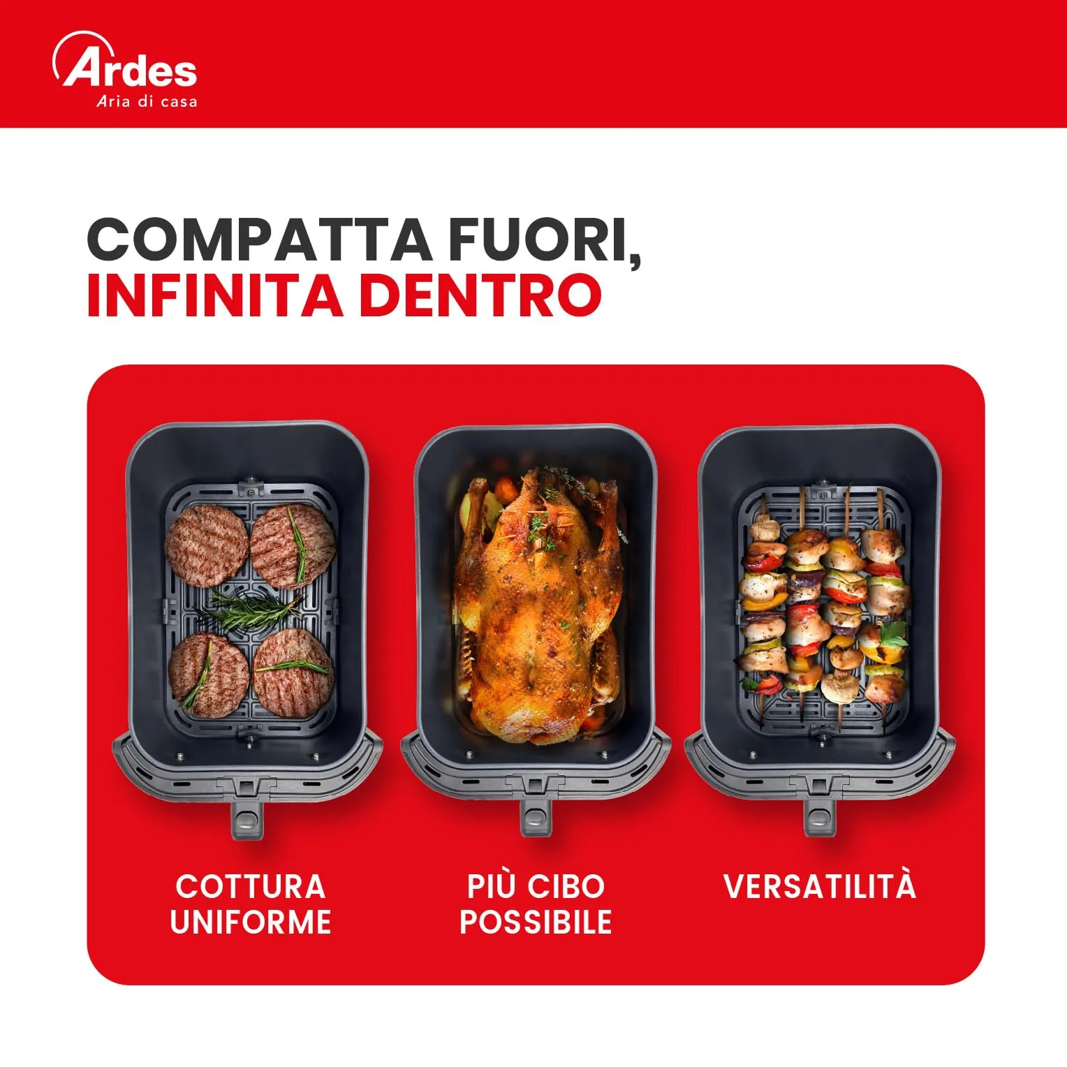 Ardes Infinity ARFRYA05LW Friggitrice ad Aria Extra Profonda - immagine 7