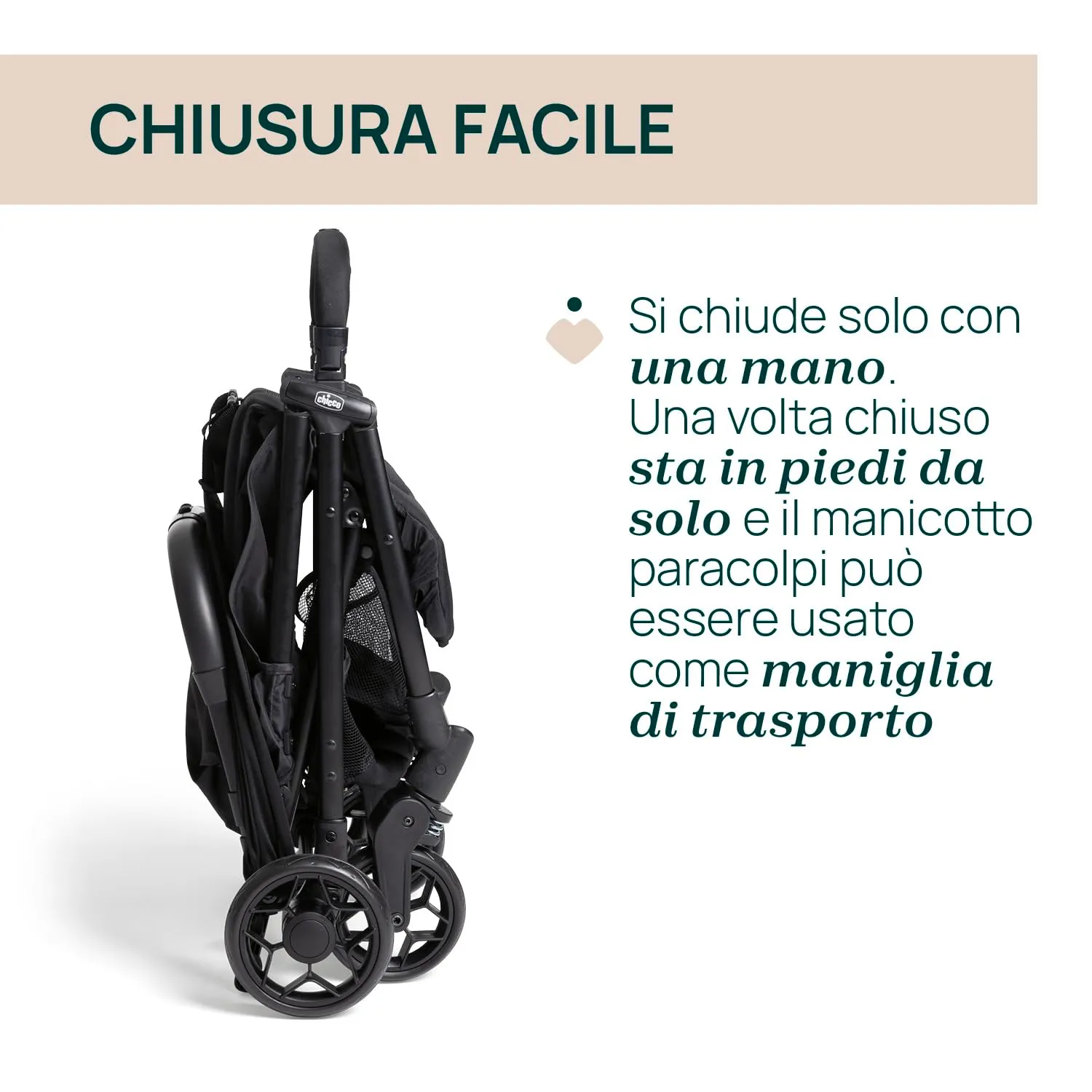 Chicco Urbino Passeggino 0-22 kg, Nero - immagine 5