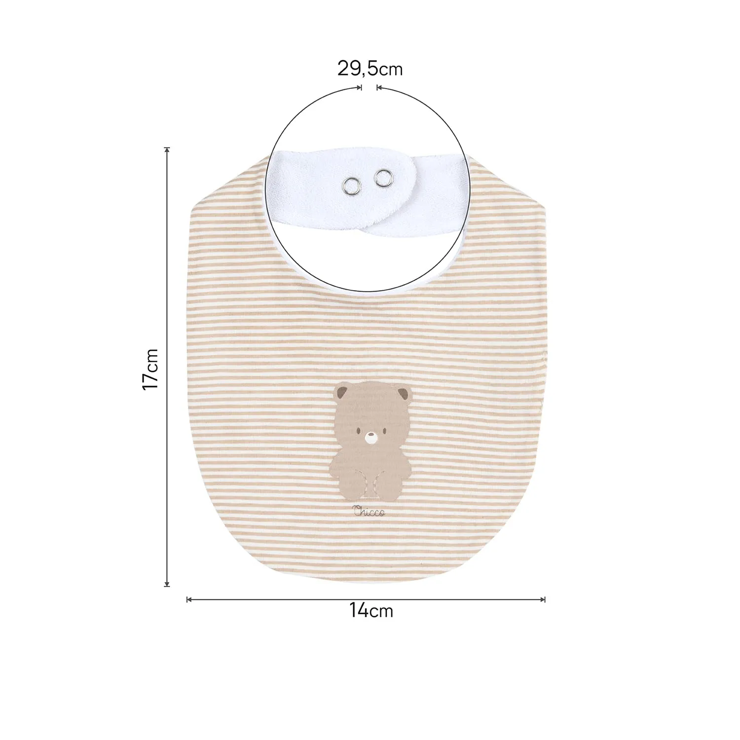 Chicco Bimbo 0-24 Set di 5 Bavaglie Animalier Beige - immagine 2