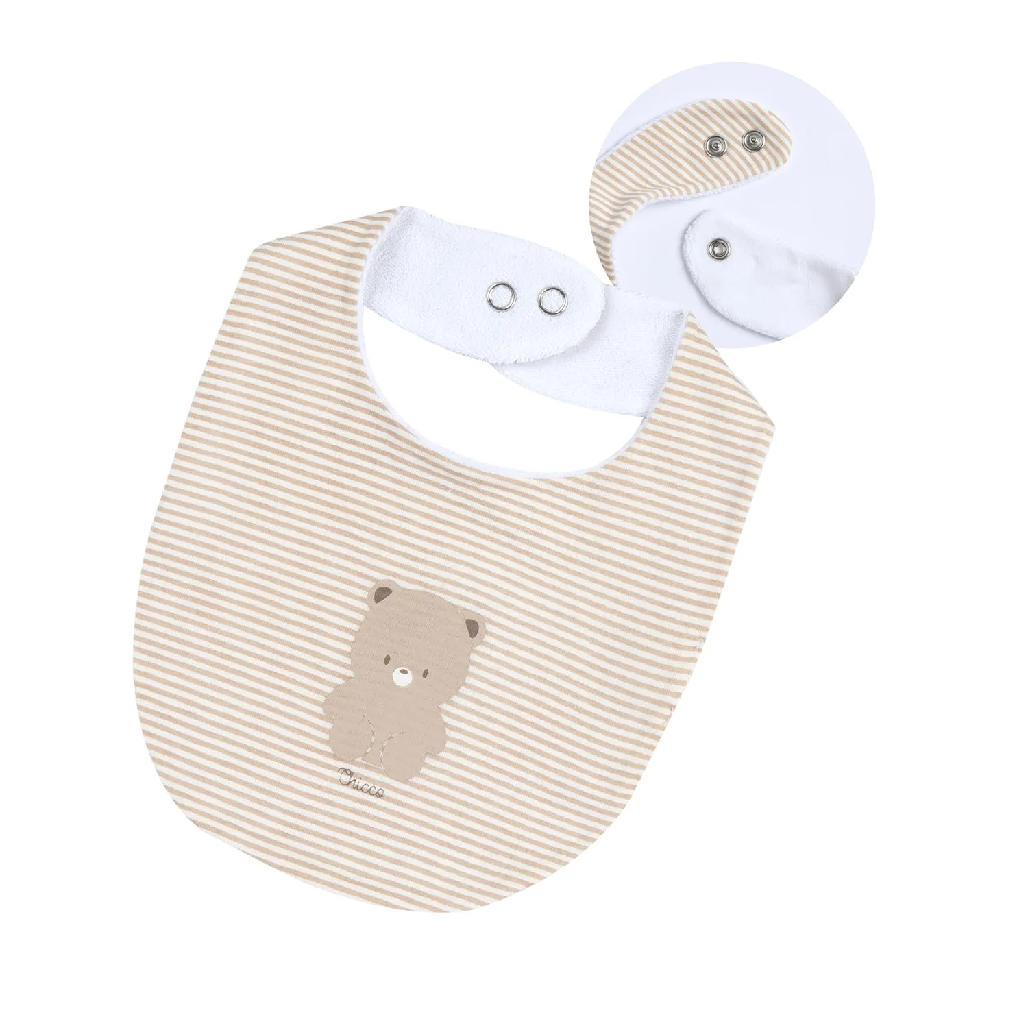 Chicco Bimbo 0-24 Set di 5 Bavaglie Animalier Beige - immagine 3