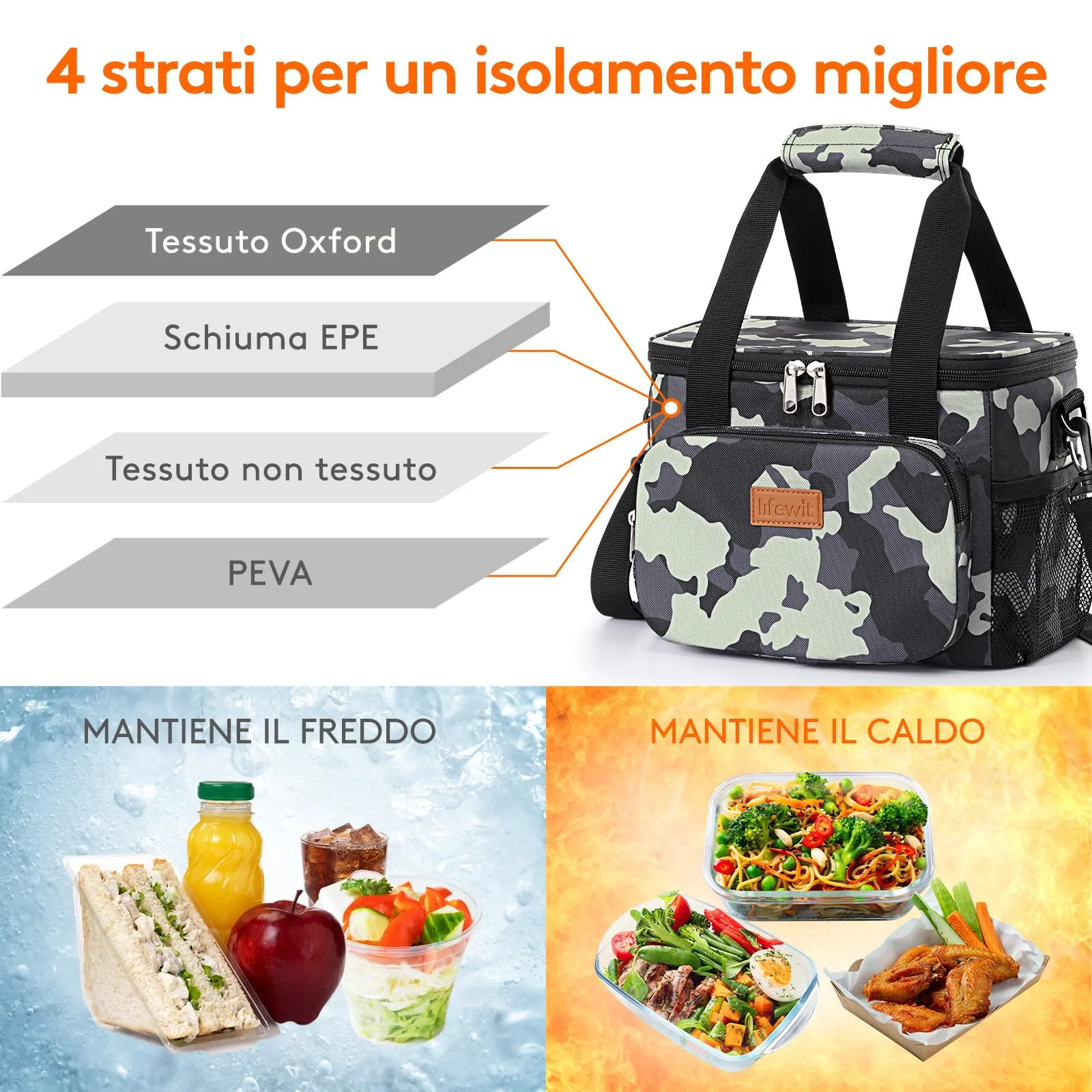 Lifewit Borsa Termica Porta Pranzo 9L - immagine 2