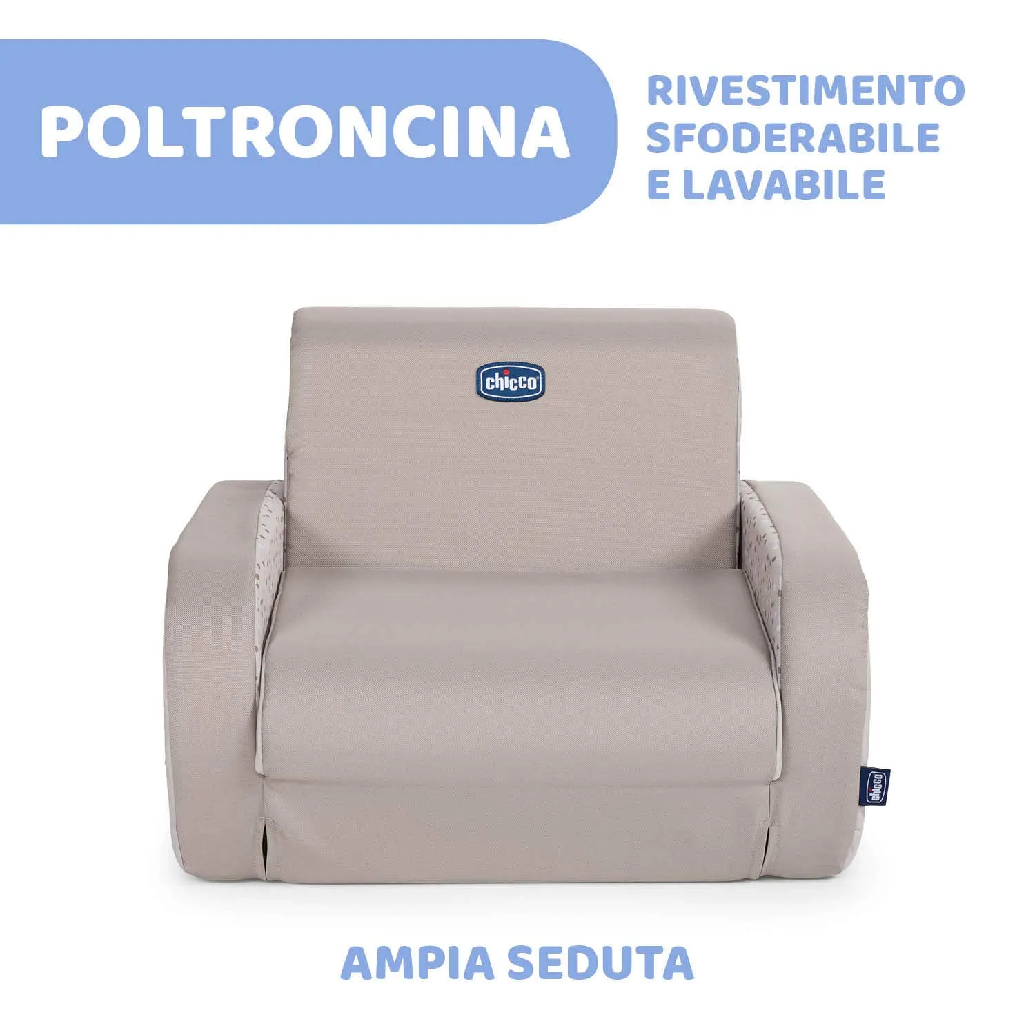 Chicco Twist Poltroncina per Bambini Trasformabile in Chaise Longue e Divanetto, Grigio - immagine 5