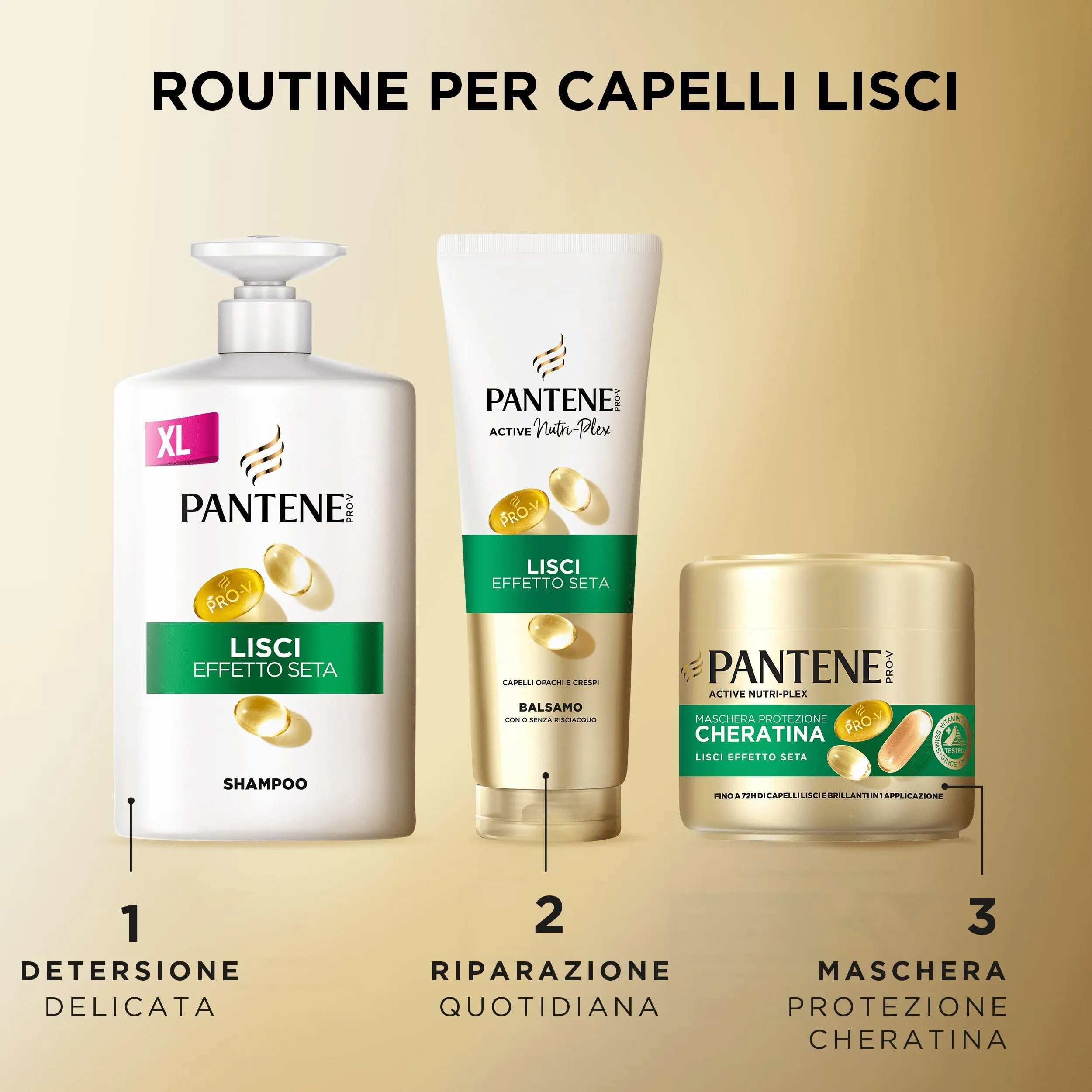 Pantene Pro-V Shampoo Lisci Effetto Seta 1000ml - immagine 5