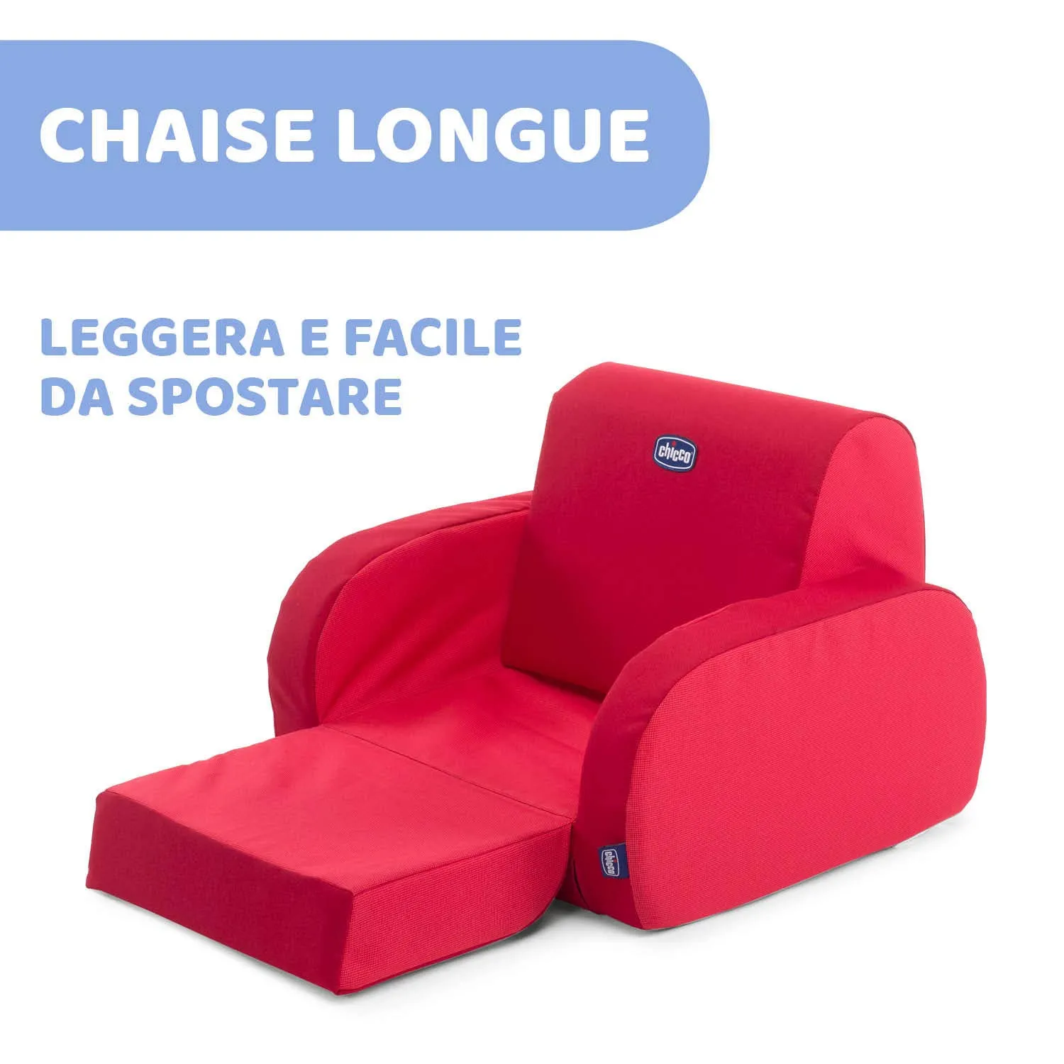 Chicco Twist Poltroncina per Bambini Trasformabile in Chaise Longue e Divanetto, 12+ Mesi, Rosso - immagine 5