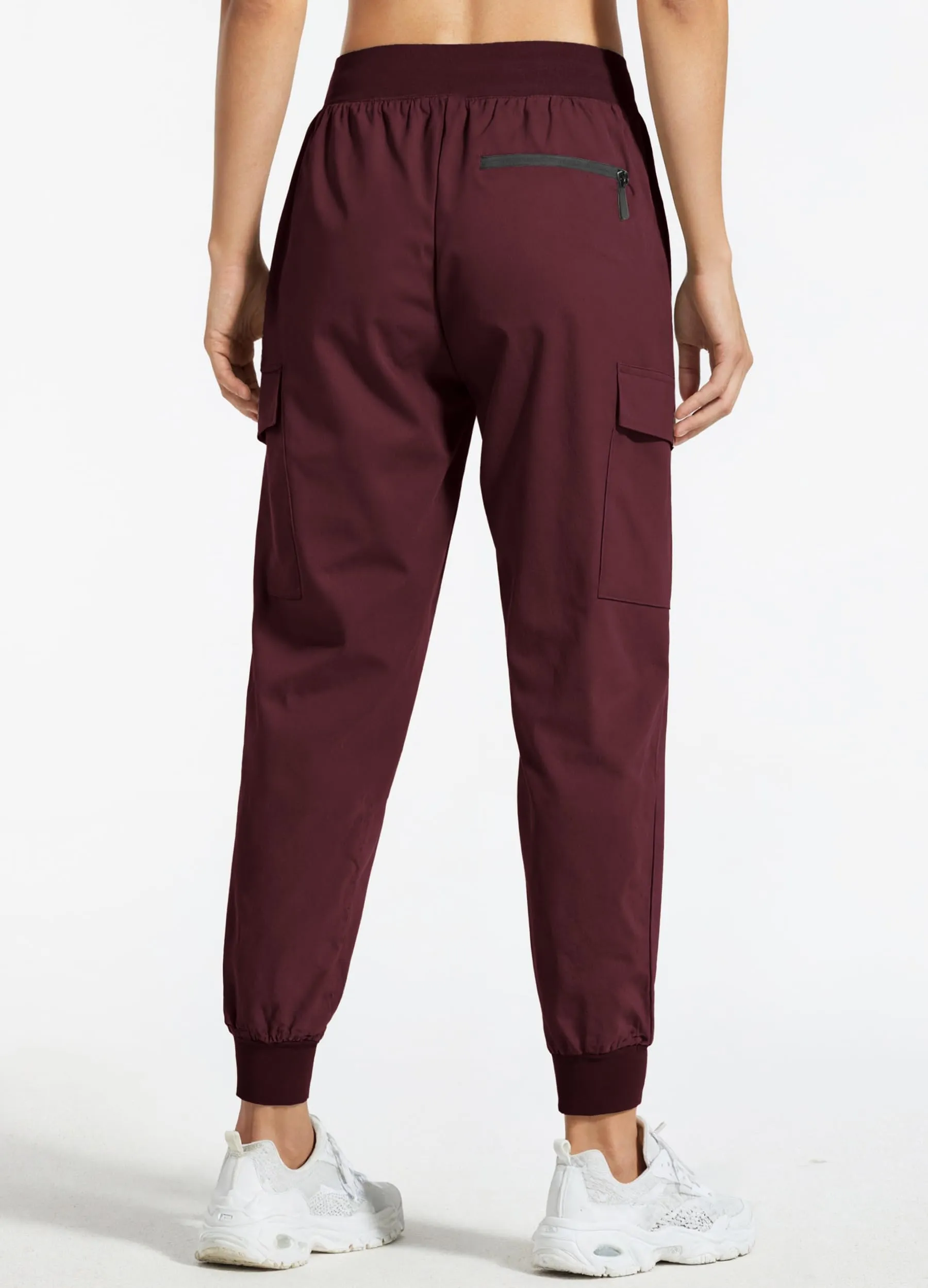 Libin Pantaloni Trekking Donna Cargo Jogger Estivi 29" Vino Rosso XS - immagine 3