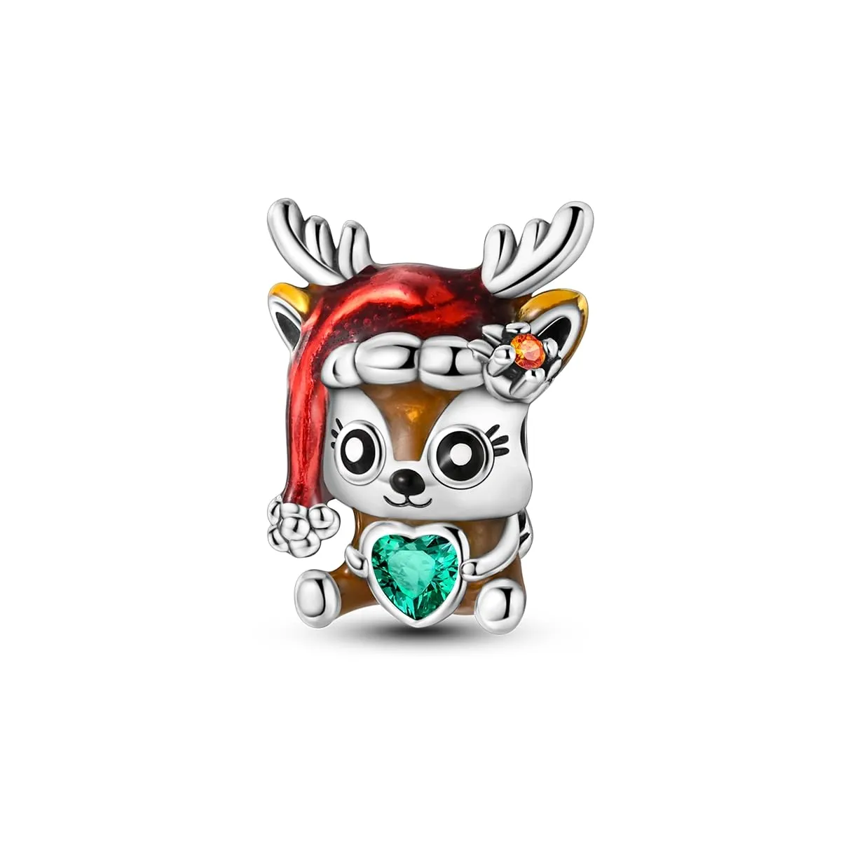 TINSLO Bead Charm Ciondolo Argento Sterling 925 con Cubic Zirconia per Braccialetti e Collane Europei - immagine 1