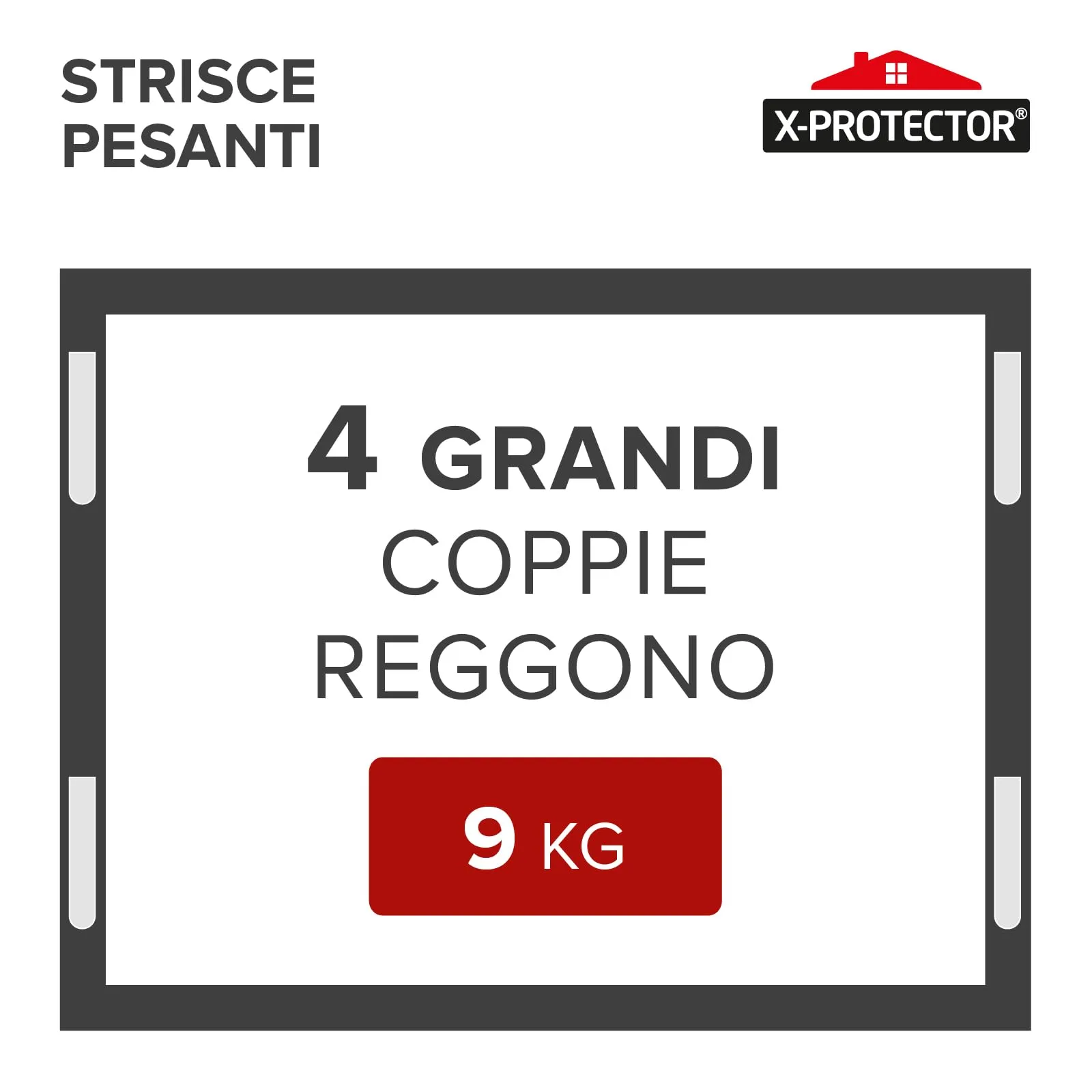 X-Protector Strisce Appendi Quadri Adesivi, 20 Coppi, Bianco, Large - immagine 4