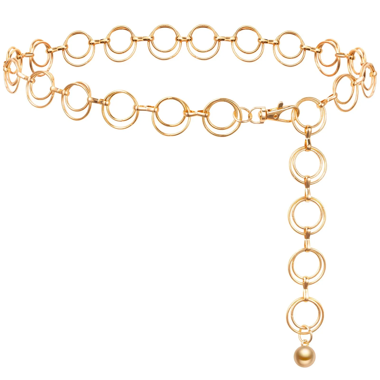 MELLIEX Cintura Gioiello a Catena in Metallo Regolabile Oro per Donna - immagine 1