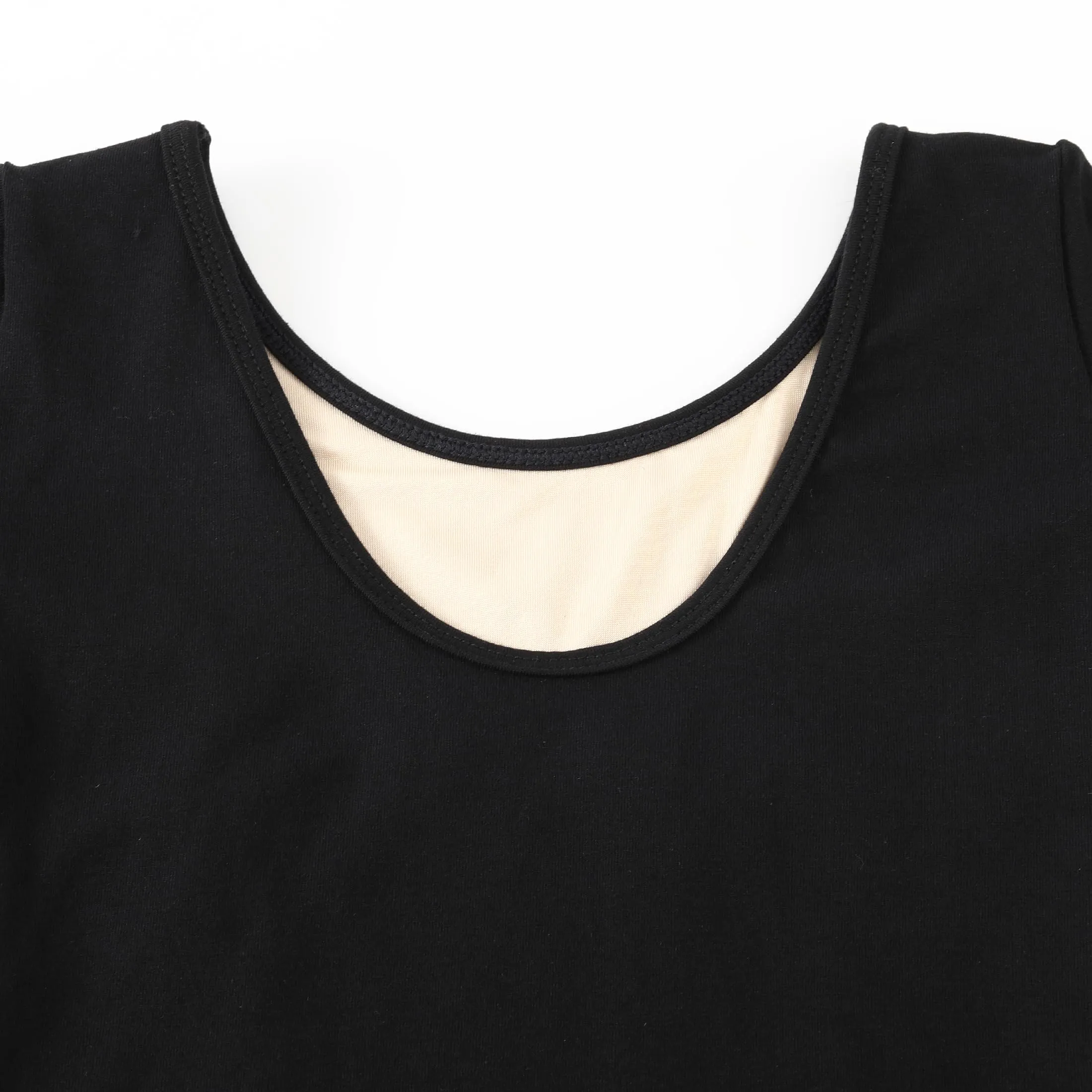 ZYXWVU Body Danza Classica Bambina Maniche Corte Scollo Tondo 7014-nero, 12-14 anni - immagine 5
