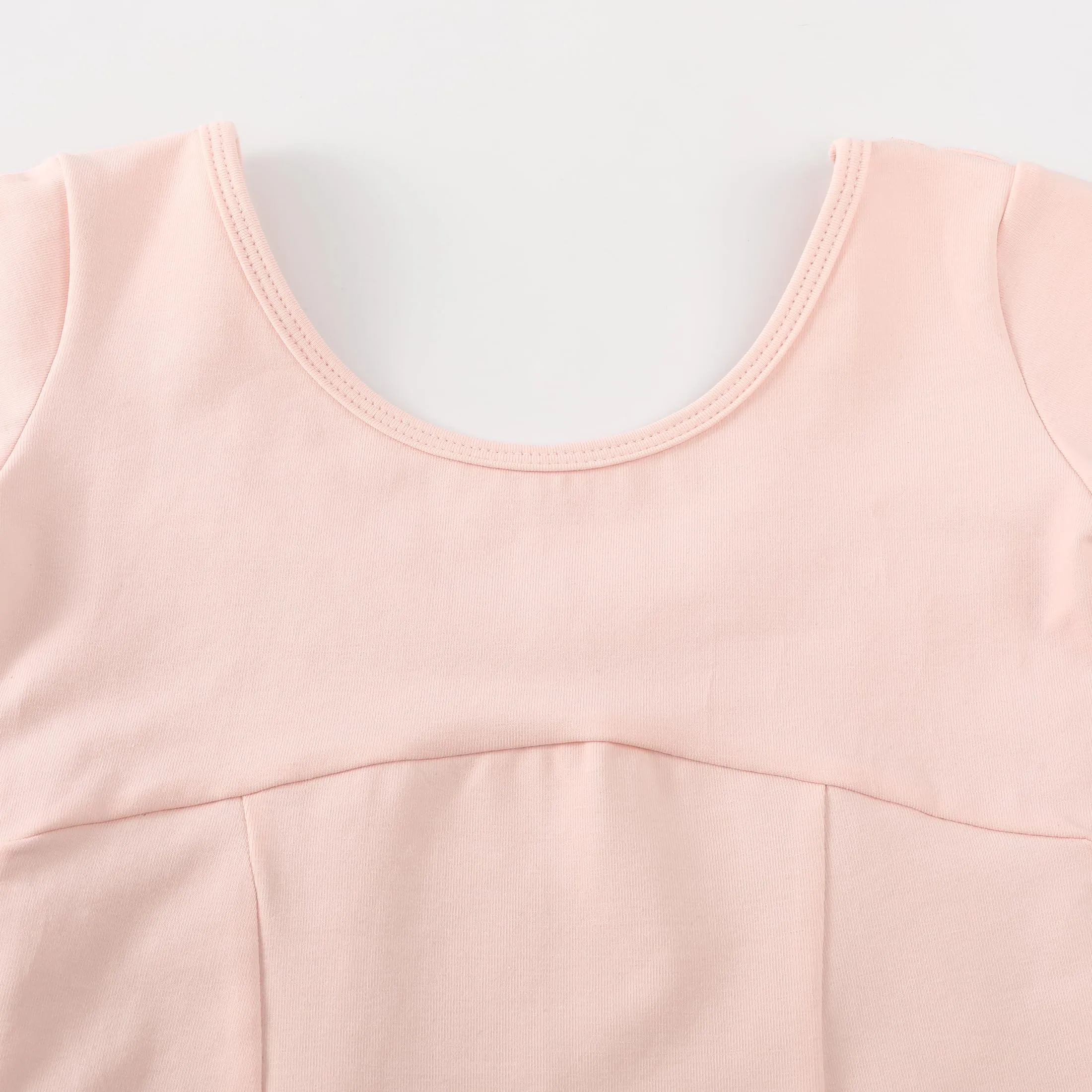 ZYXWVU Body Danza Classica Bambina Maniche Corte Scollo Tondo 7014-rosa, 8-10 anni - immagine 5
