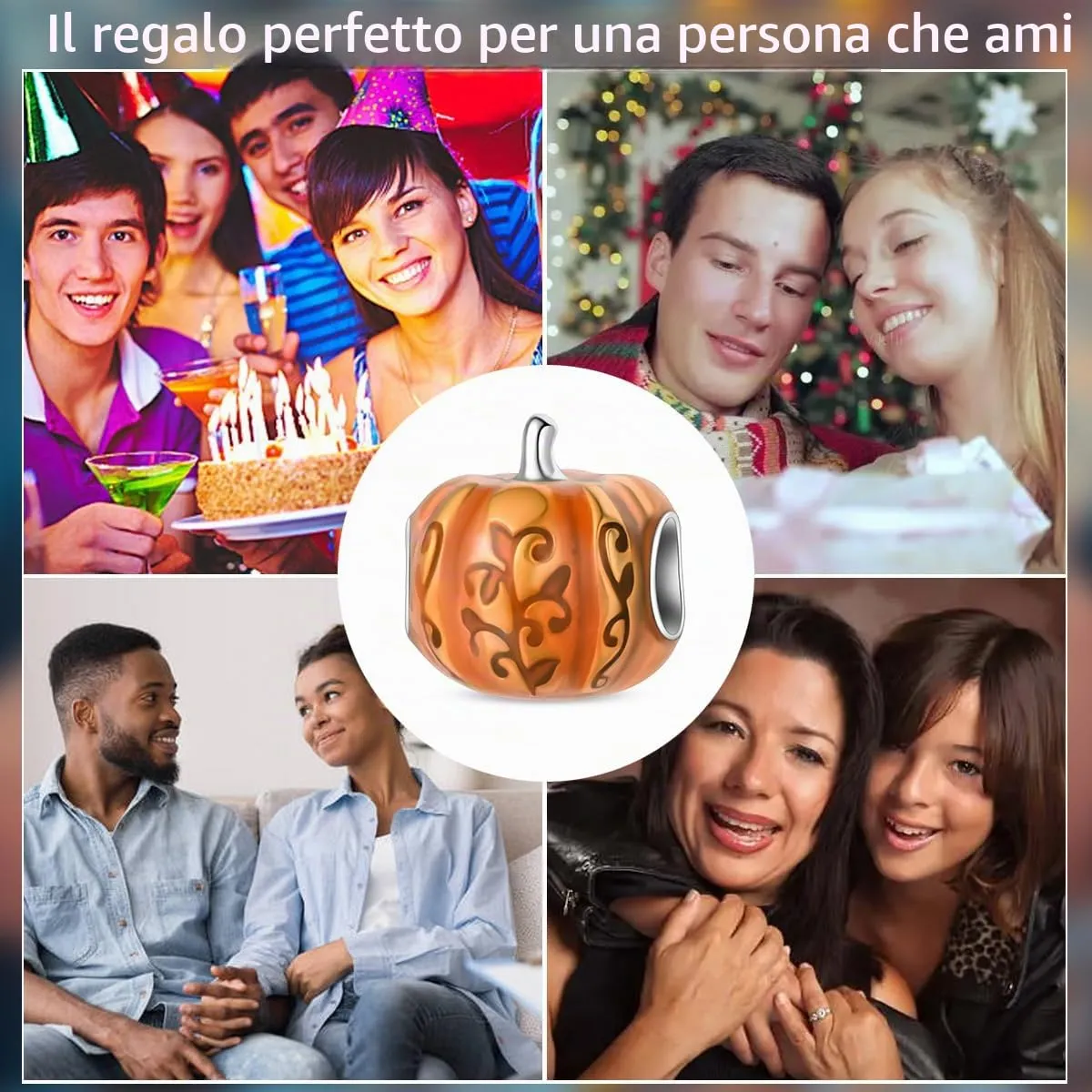 TINSLO Bead Charm Argento Sterling 925 con Cubic Zirconia per Braccialetti e Collane Europei - immagine 6