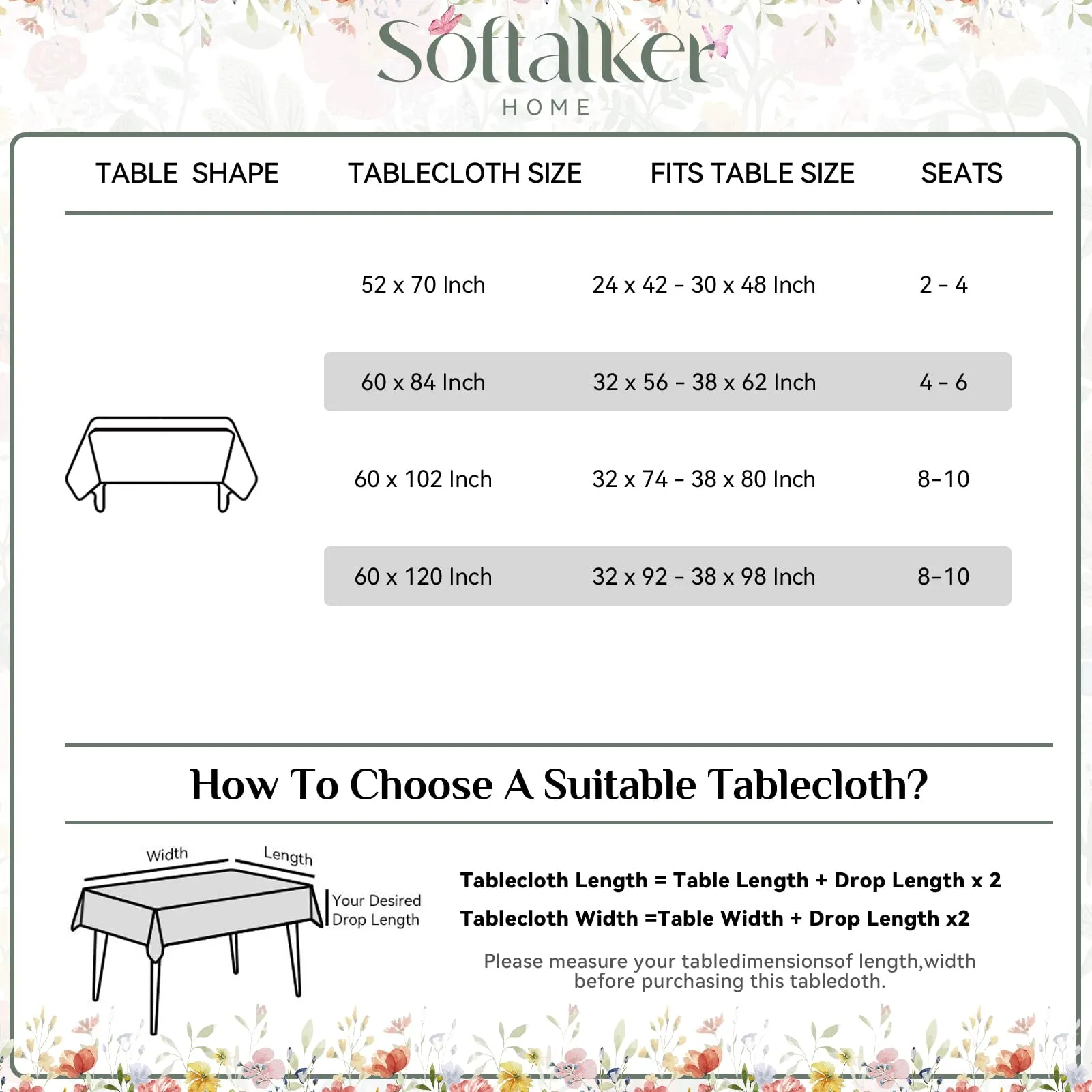Softalker Tovaglia Pasquale Primaverile Rettangolare in Poliestere, Impermeabile e Antimacchia, 152 x 213 cm - immagine 7