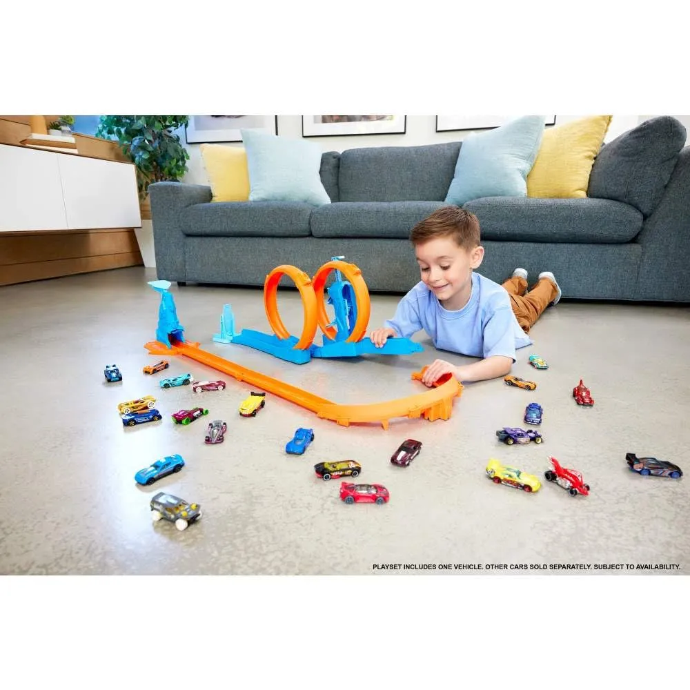 Hot Wheels Track Creator Triplo Loop con macchinina 1:64 - immagine 7