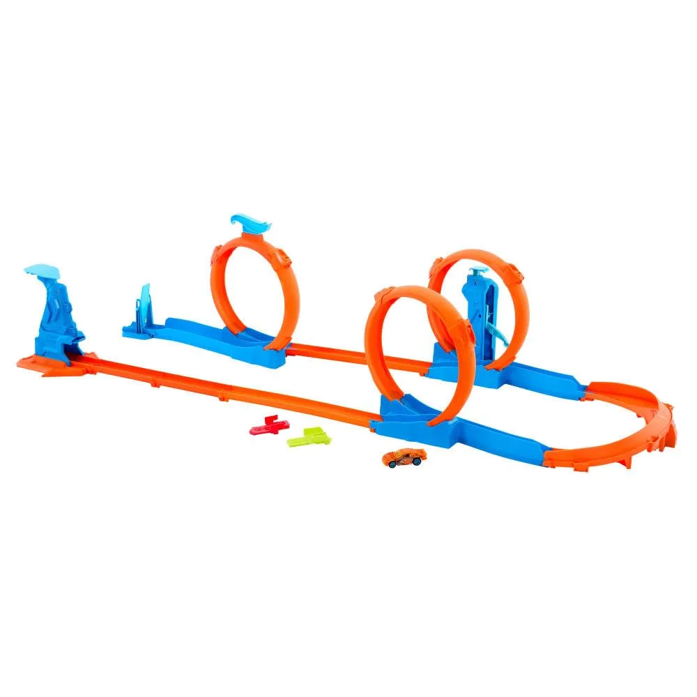 Hot Wheels Track Creator Triplo Loop con macchinina 1:64 - immagine 8