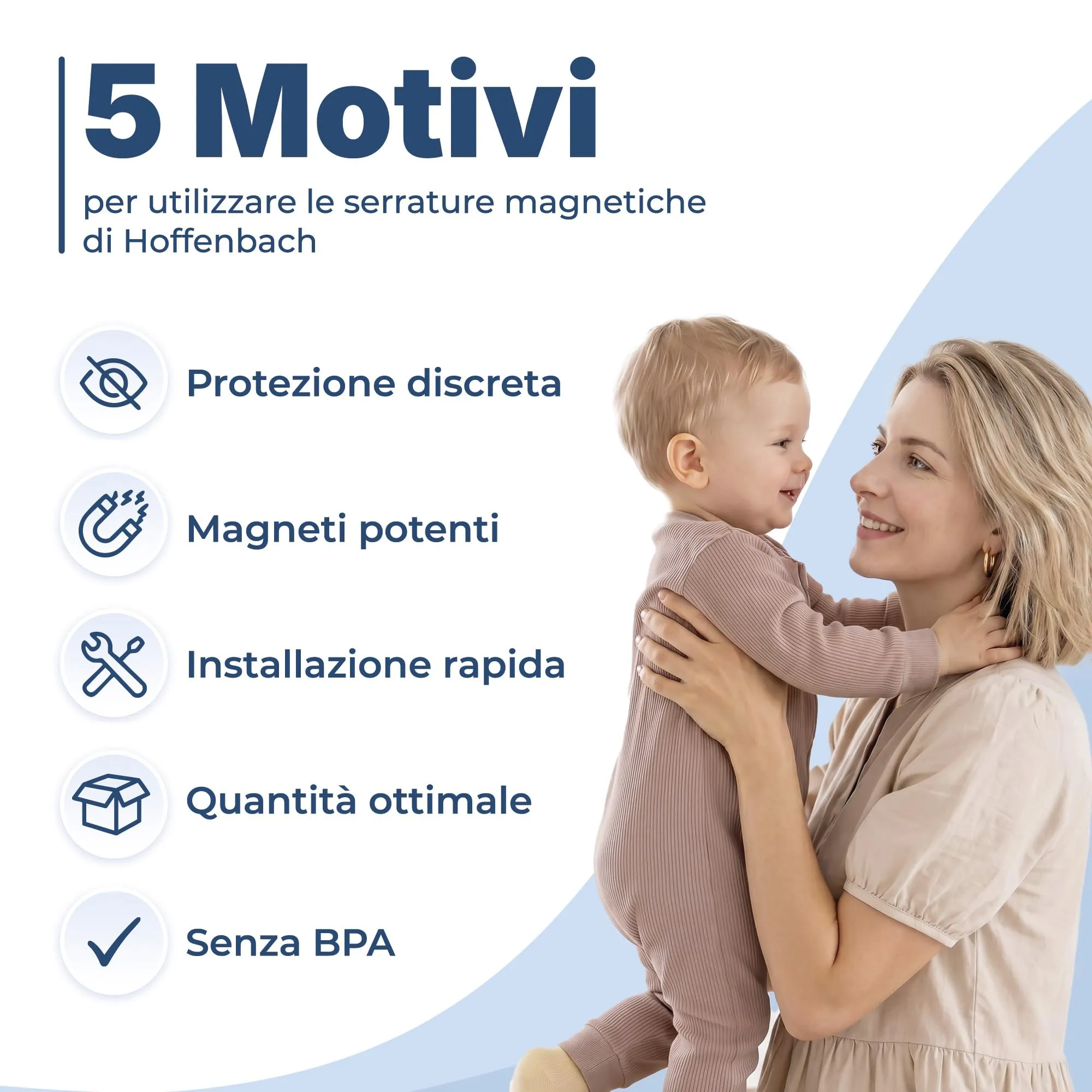 Hoffenbach Blocca Cassetti per Bambini, Chiusura Magnetica per Cassetti e Ante, 20 Serrature e 4 Chiavi, Nero - immagine 4