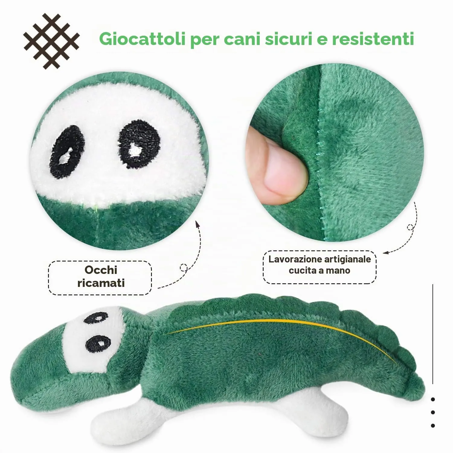 LEGEND SANDY Set di 12 Giocattoli di Peluche Cigolanti per Cani di Piccola e Media Taglia - immagine 3