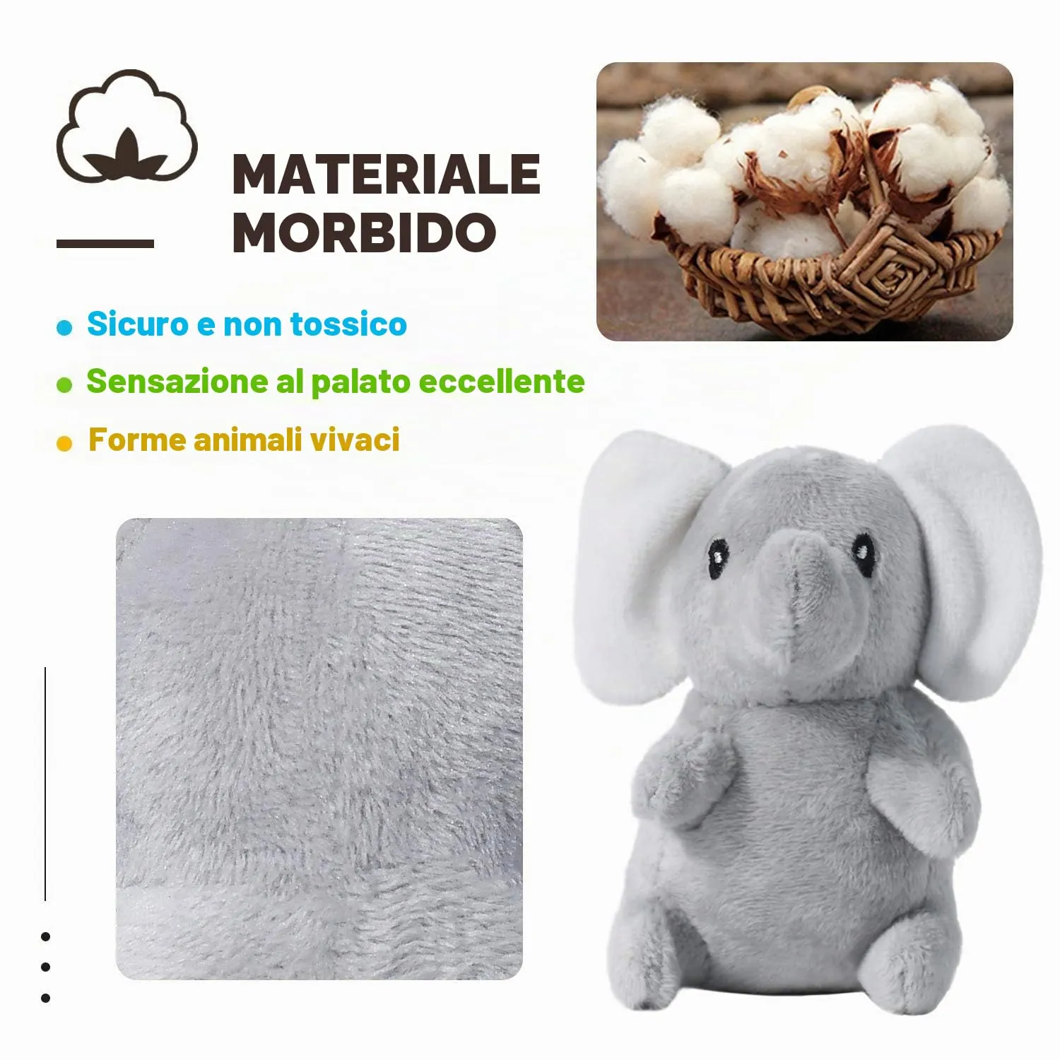 LEGEND SANDY Set di 12 Giocattoli di Peluche Cigolanti per Cani di Piccola e Media Taglia - immagine 4