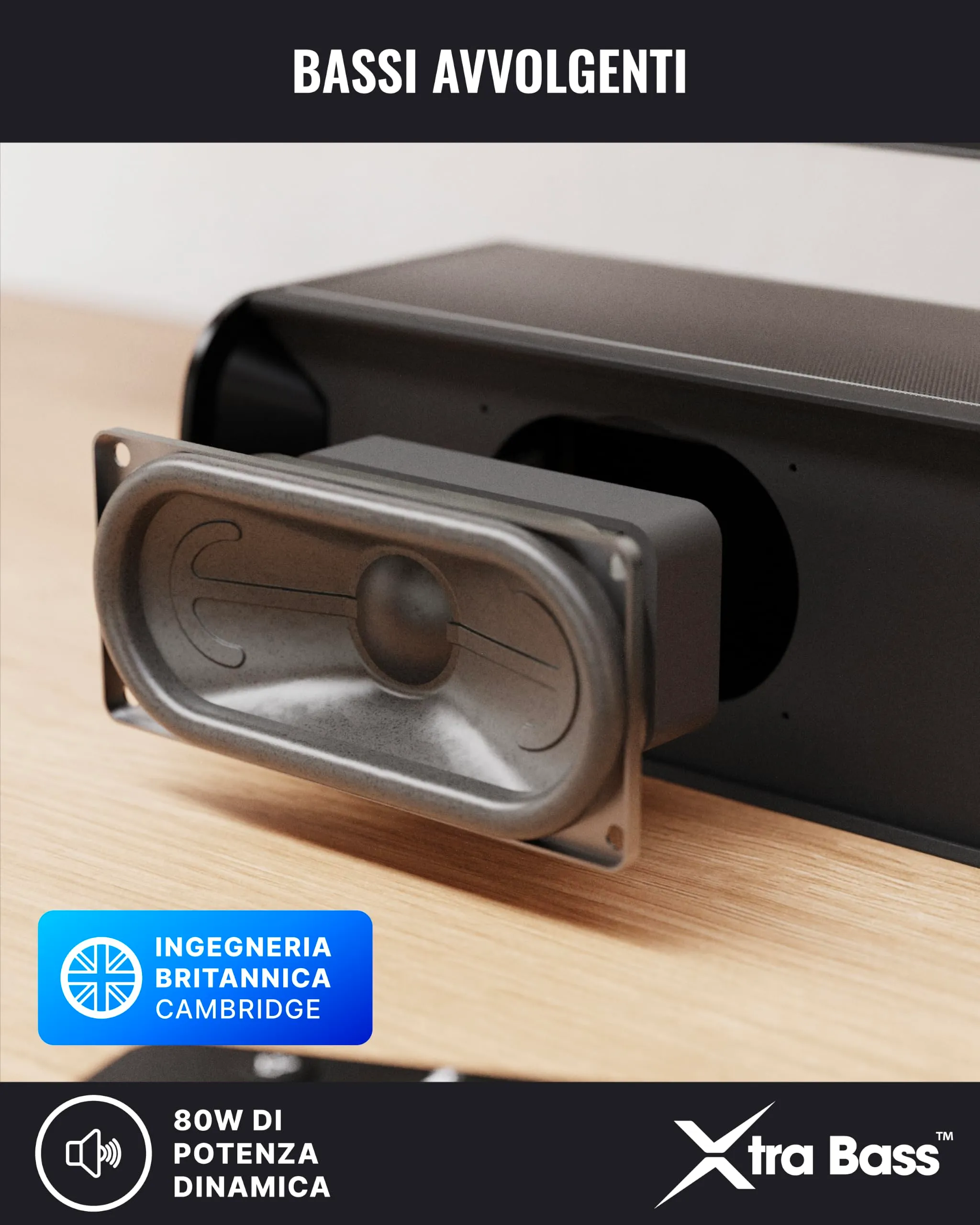 Majority Naga 40 80W Soundbar with Bluetooth and HDMI ARC - immagine 2