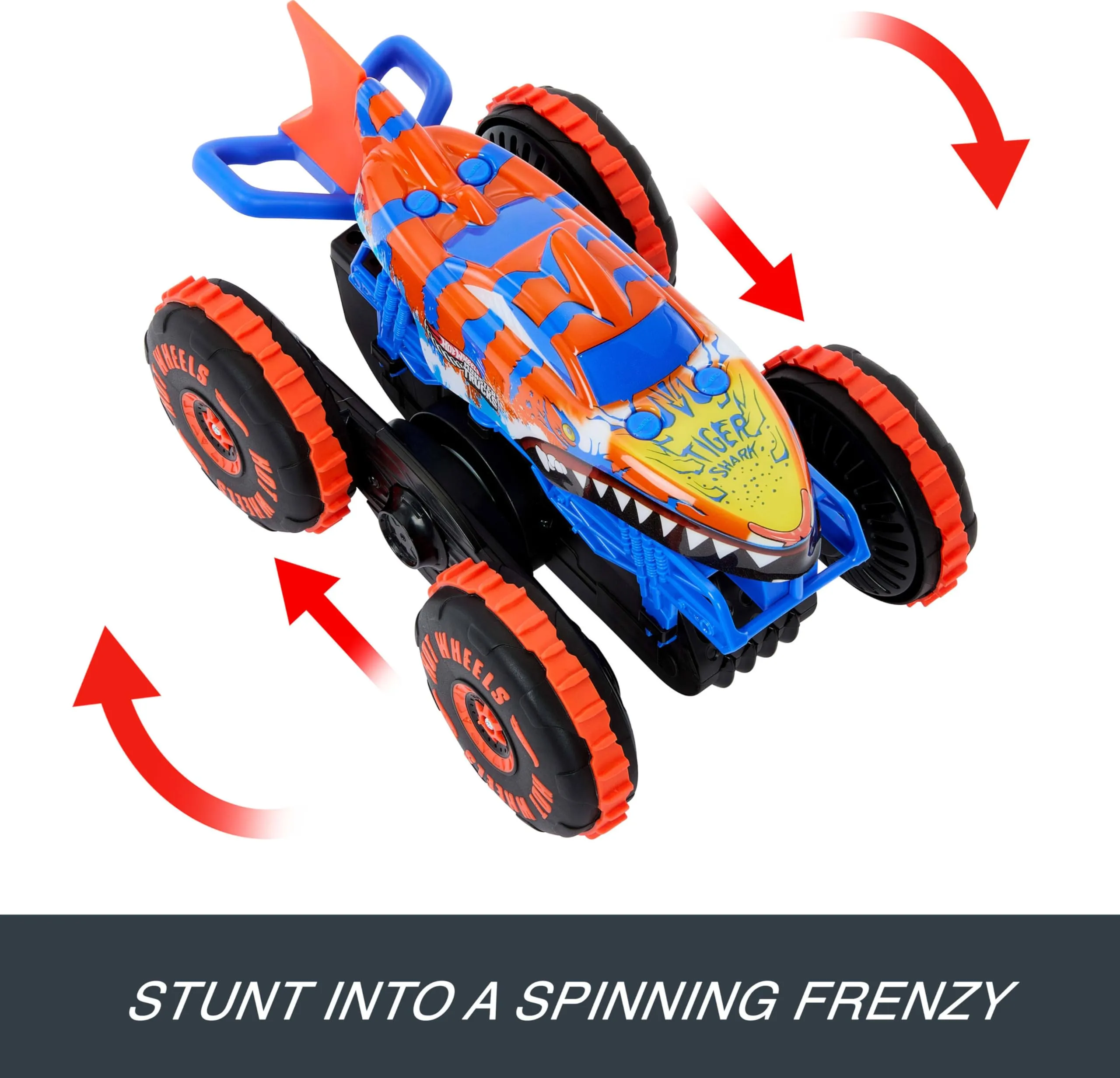 Hot Wheels Monster Trucks Tiger Shark Super Scalatore RC Vehicle - immagine 4