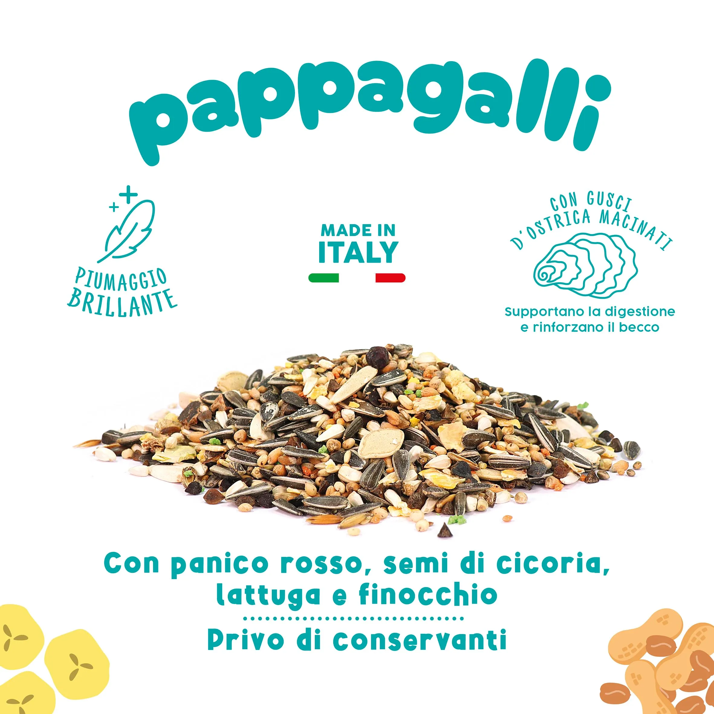 Best Friend Mangime Completo per Pappagalli con Arachidi, Cocco e Banane Disidratate, 4 kg (8 x 500g) - immagine 5
