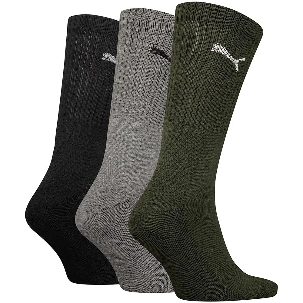 Puma Unisex Crew Socks 3P, Green Combo, 47-49 - immagine 2